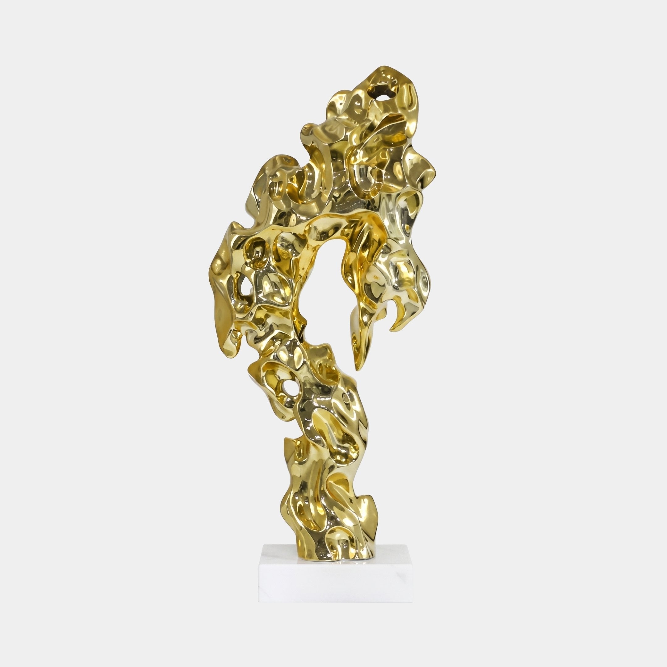Fenend Gold Abstract Sculpture - 87cm