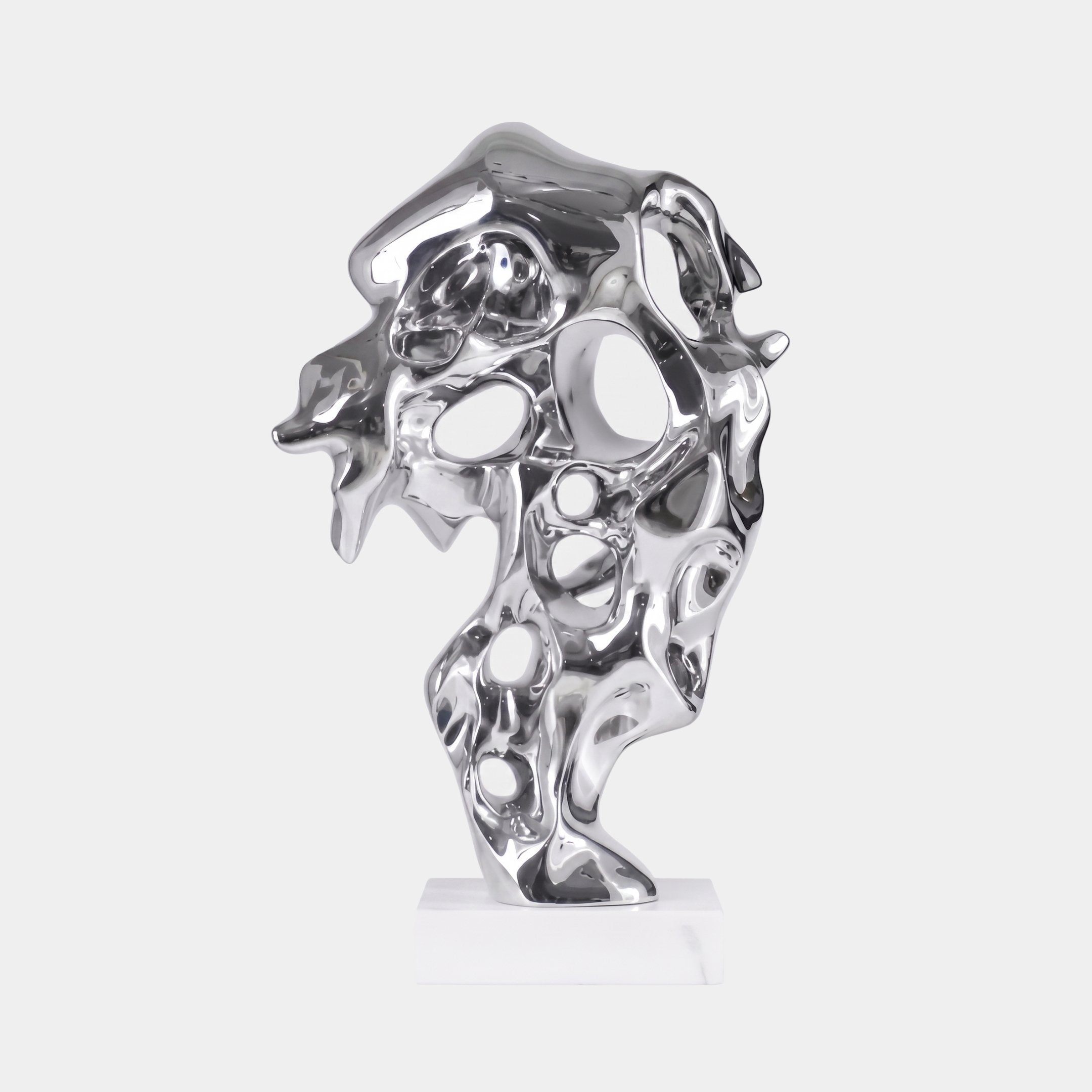 Fenfold Silver Figure Sculpture - 71cm