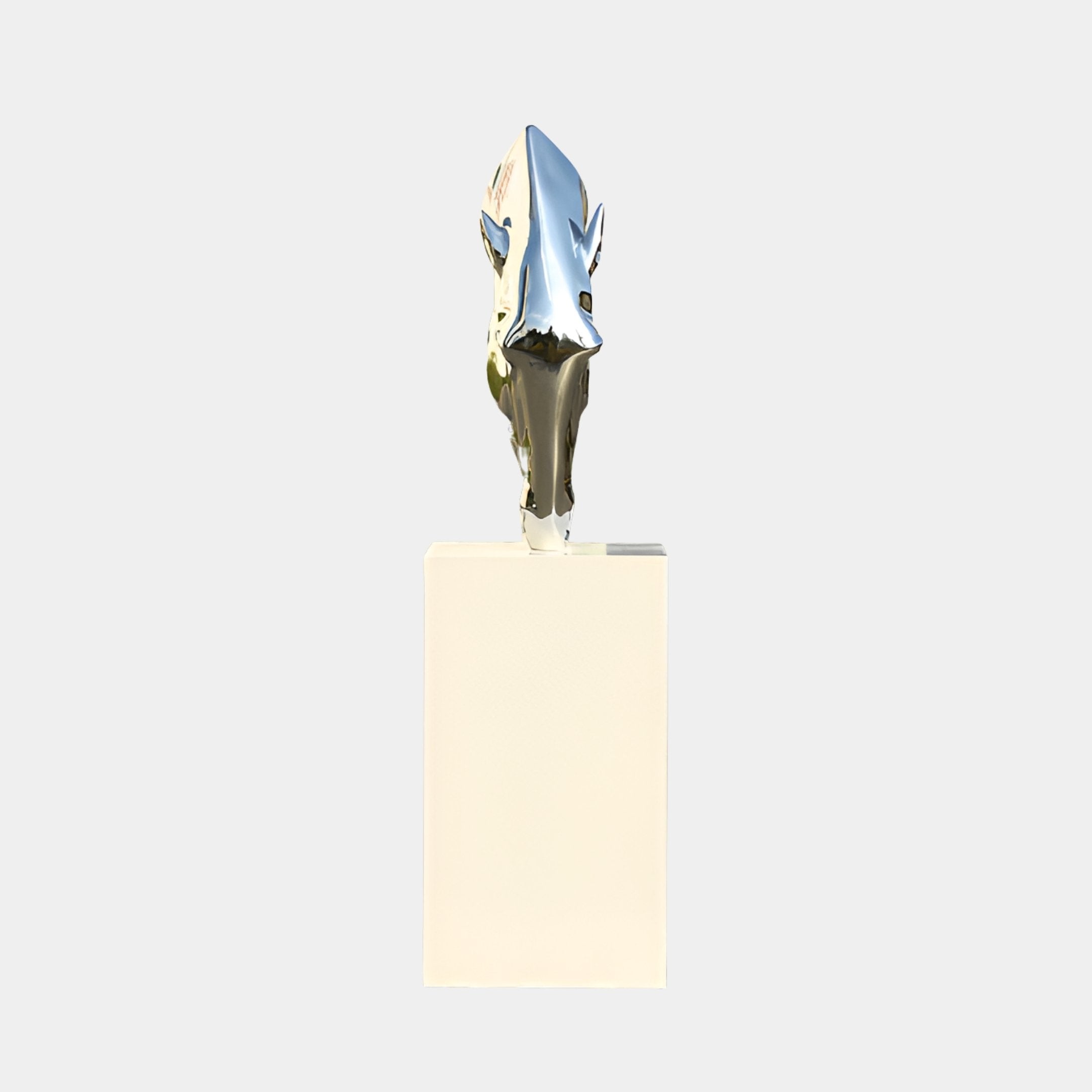 Fenstone Silver & White Abstract Sculpture - 160cm