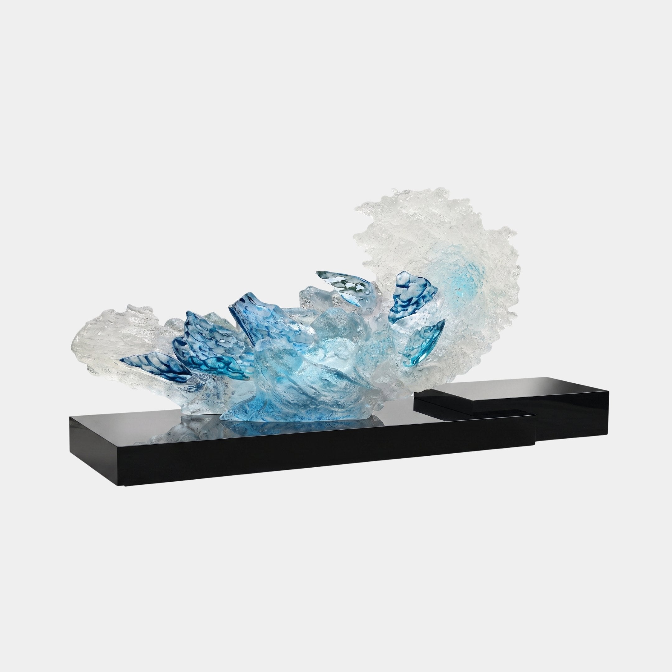Fenness Blue & Black Abstract Sculpture - 400cm