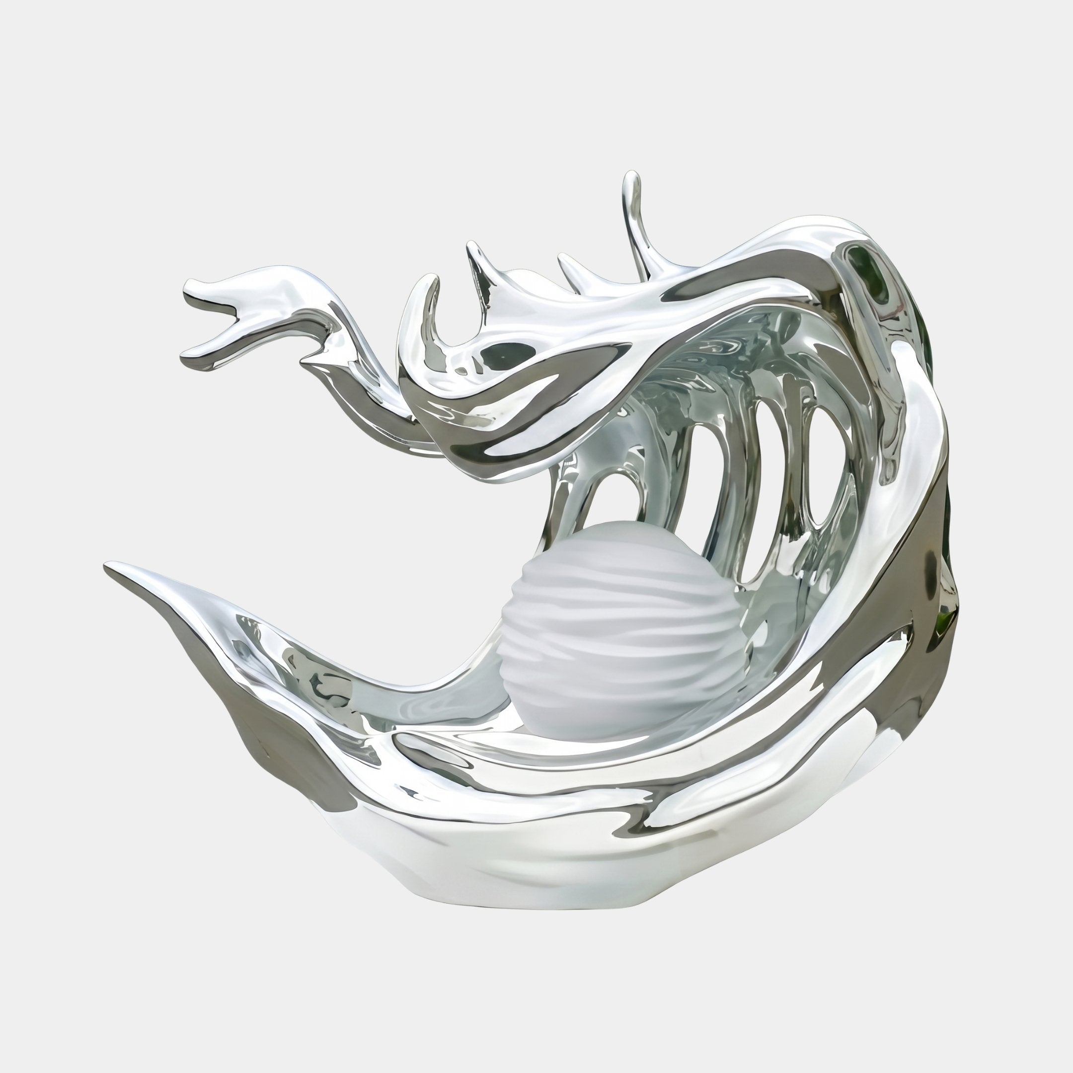 Glenby Silver Splash Sculpture - 130cm