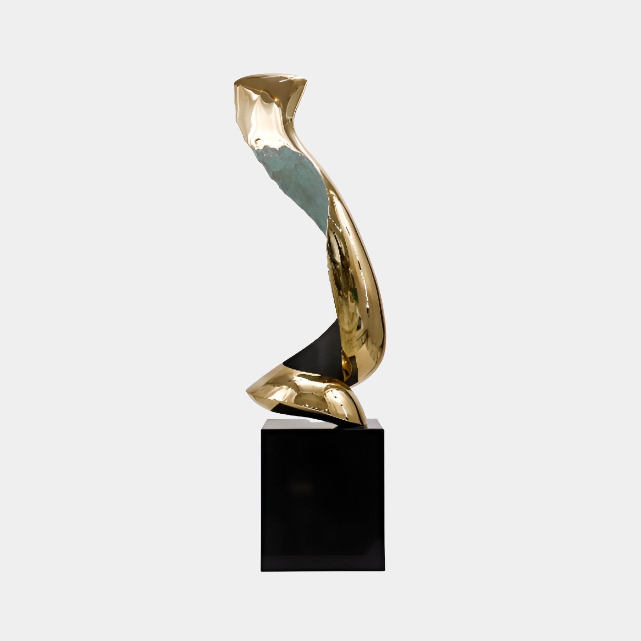 Glendon Gold & Black Abstract Sculpture - 146cm