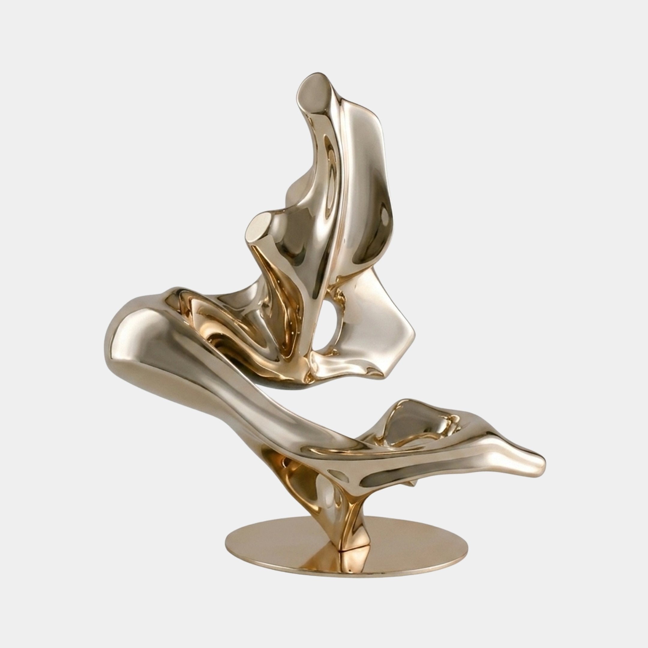 Glenborough Gold Abstract Sculpture - 29cm