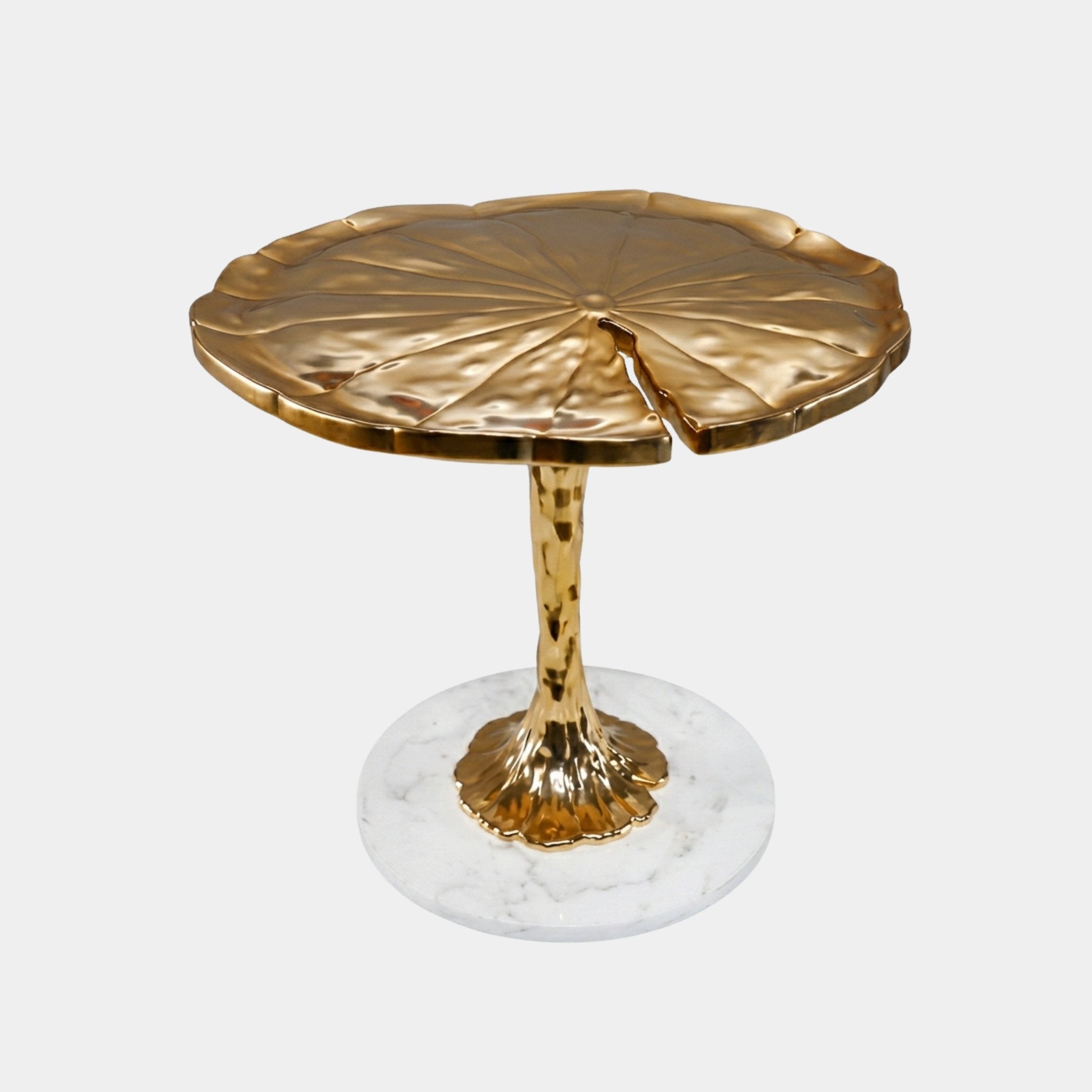 Ravengrove Gold Round Side Table - 55cm