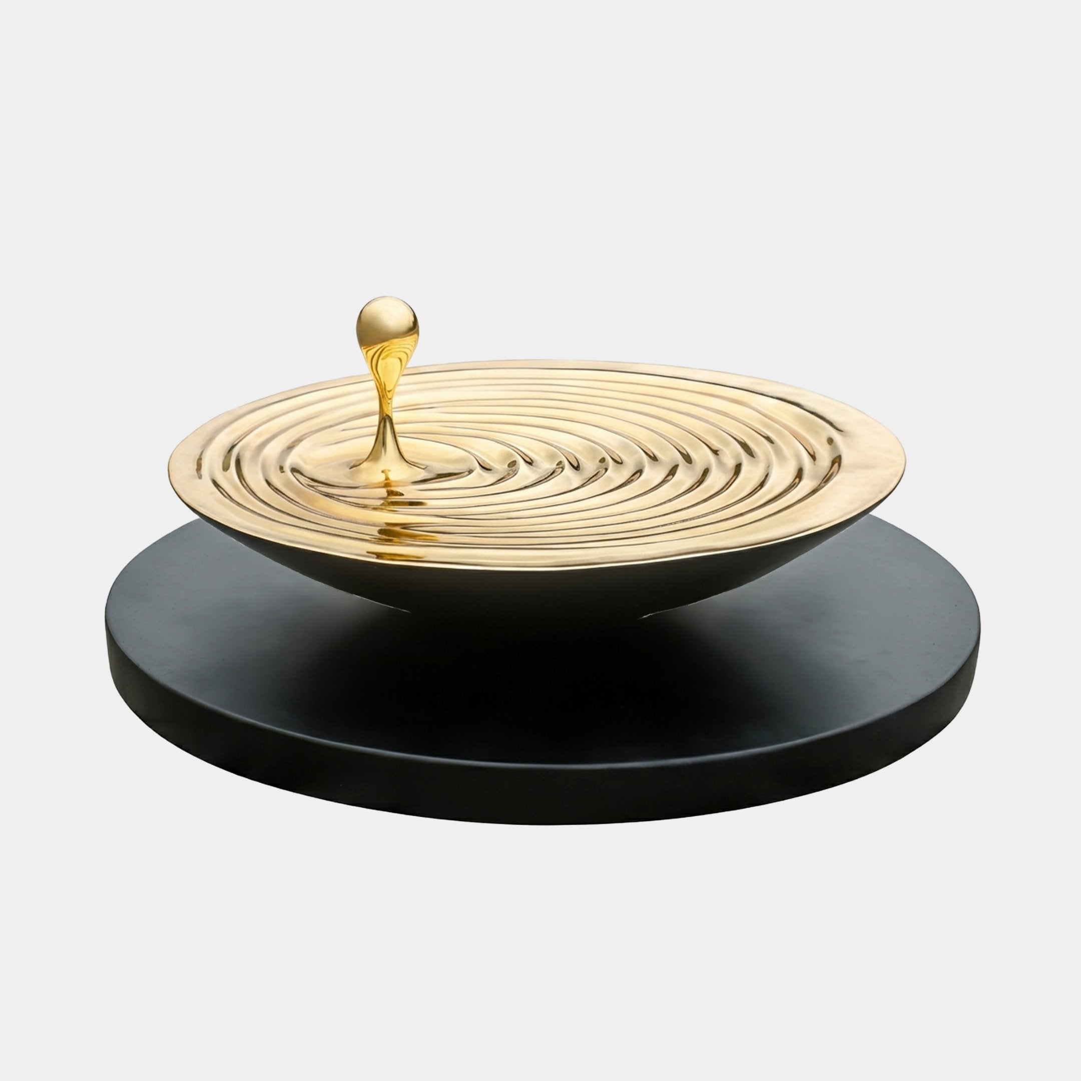 Ravenwood Gold & Black Drum Side Table - 100cm