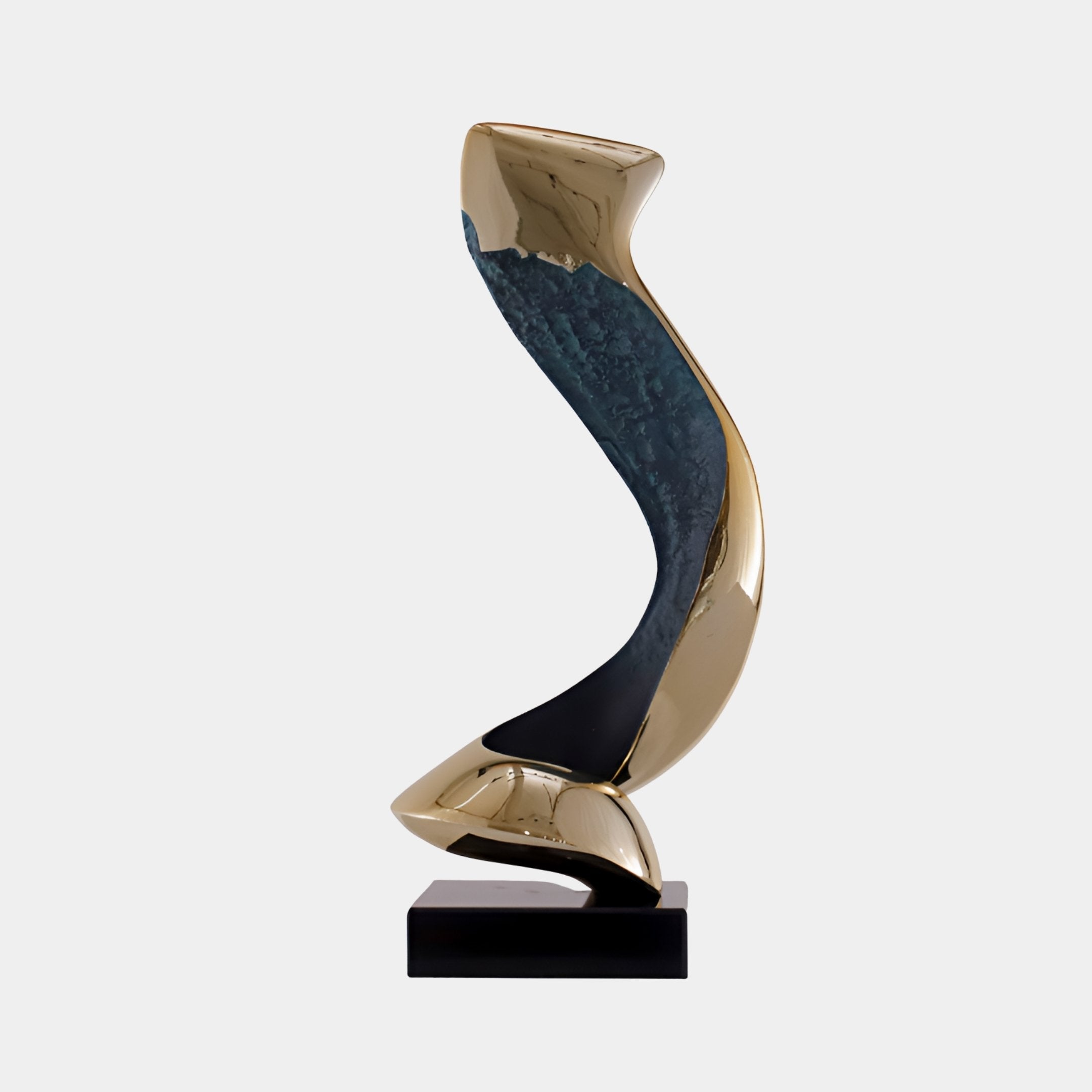 Glenfold Black & Gold Abstract Sculpture - 52cm