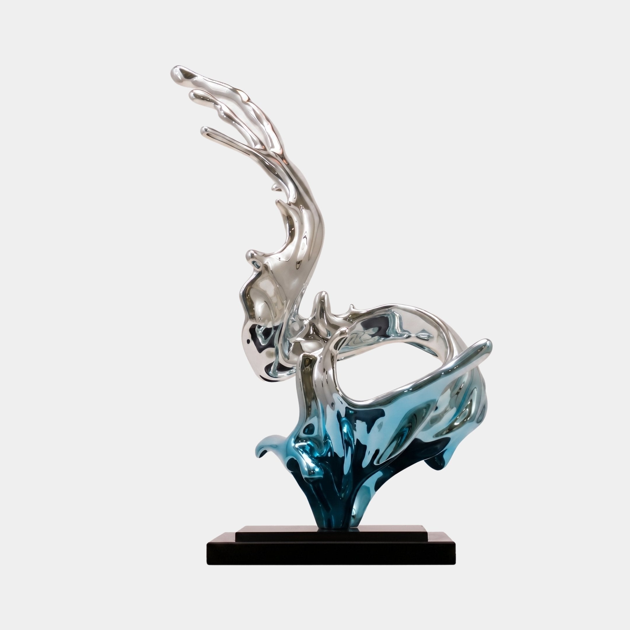 Glenhall Blue & Silver Splash Sculpture - 85cm