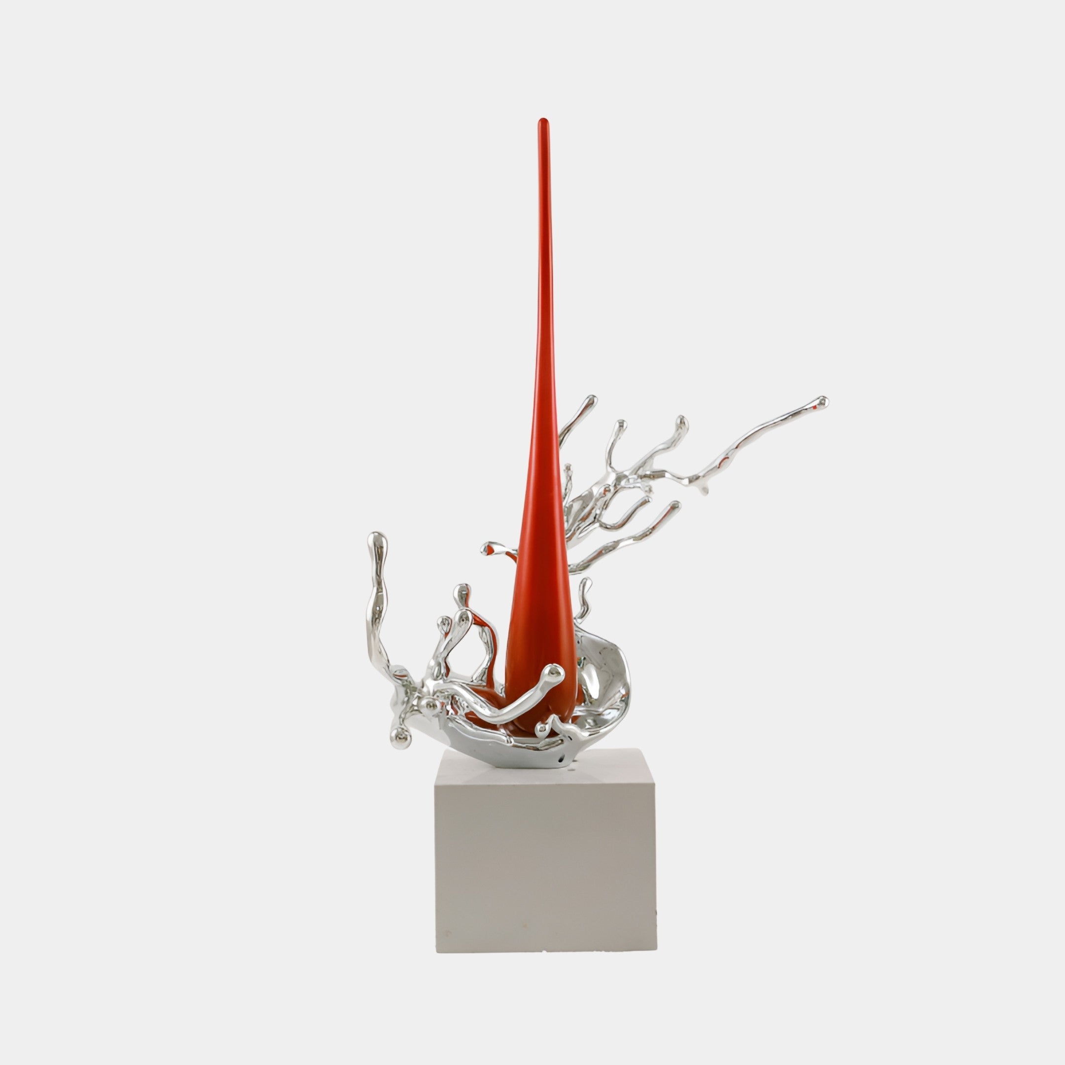 Hartbeck Red & Silver Splash Sculpture - 146cm