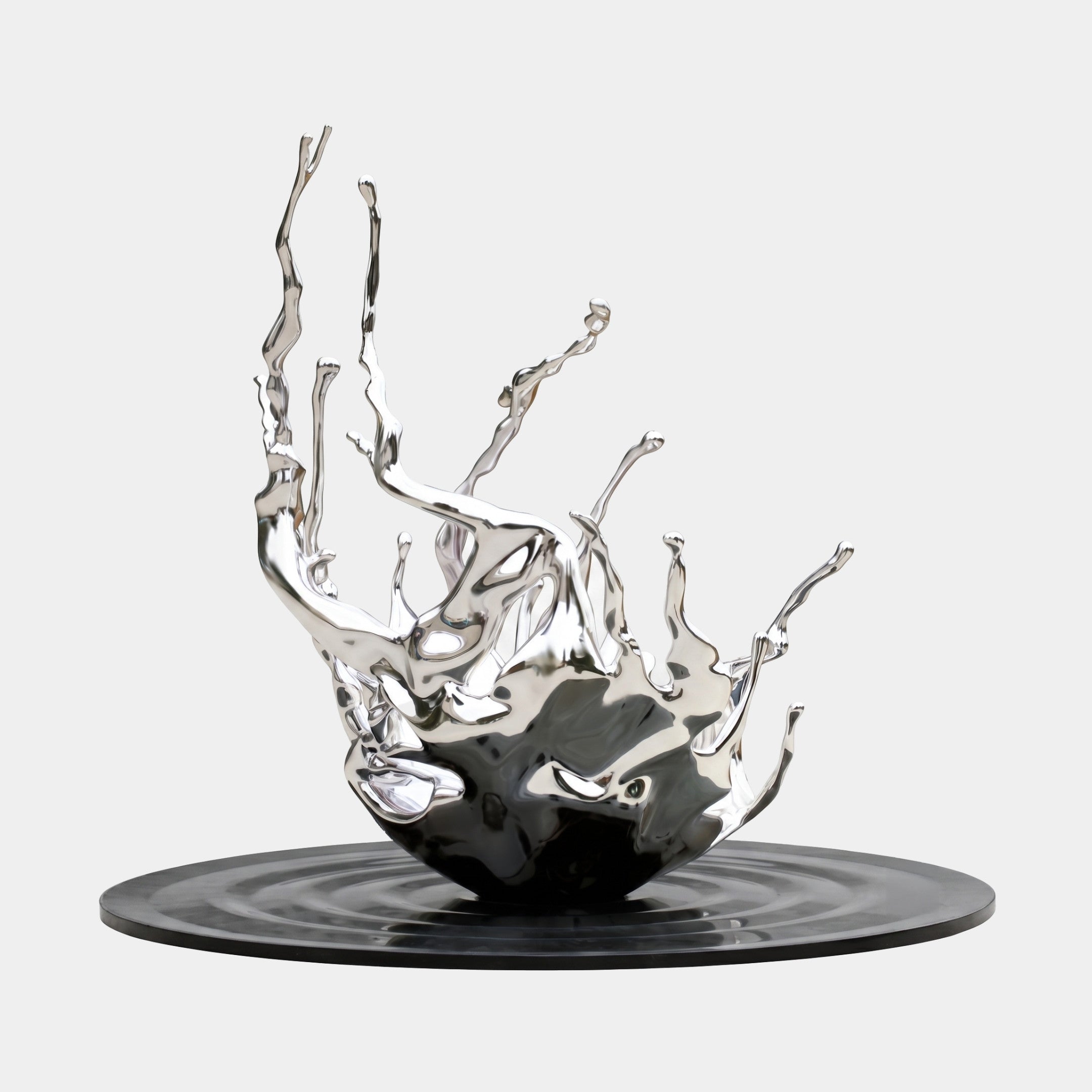 Hartend Silver Splash Sculpture - 252cm