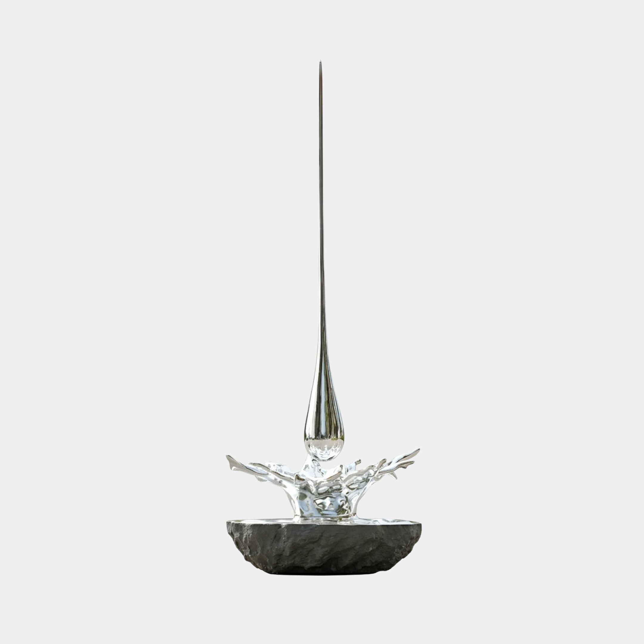 Hartlow Silver & Black Splash Sculpture - 265cm