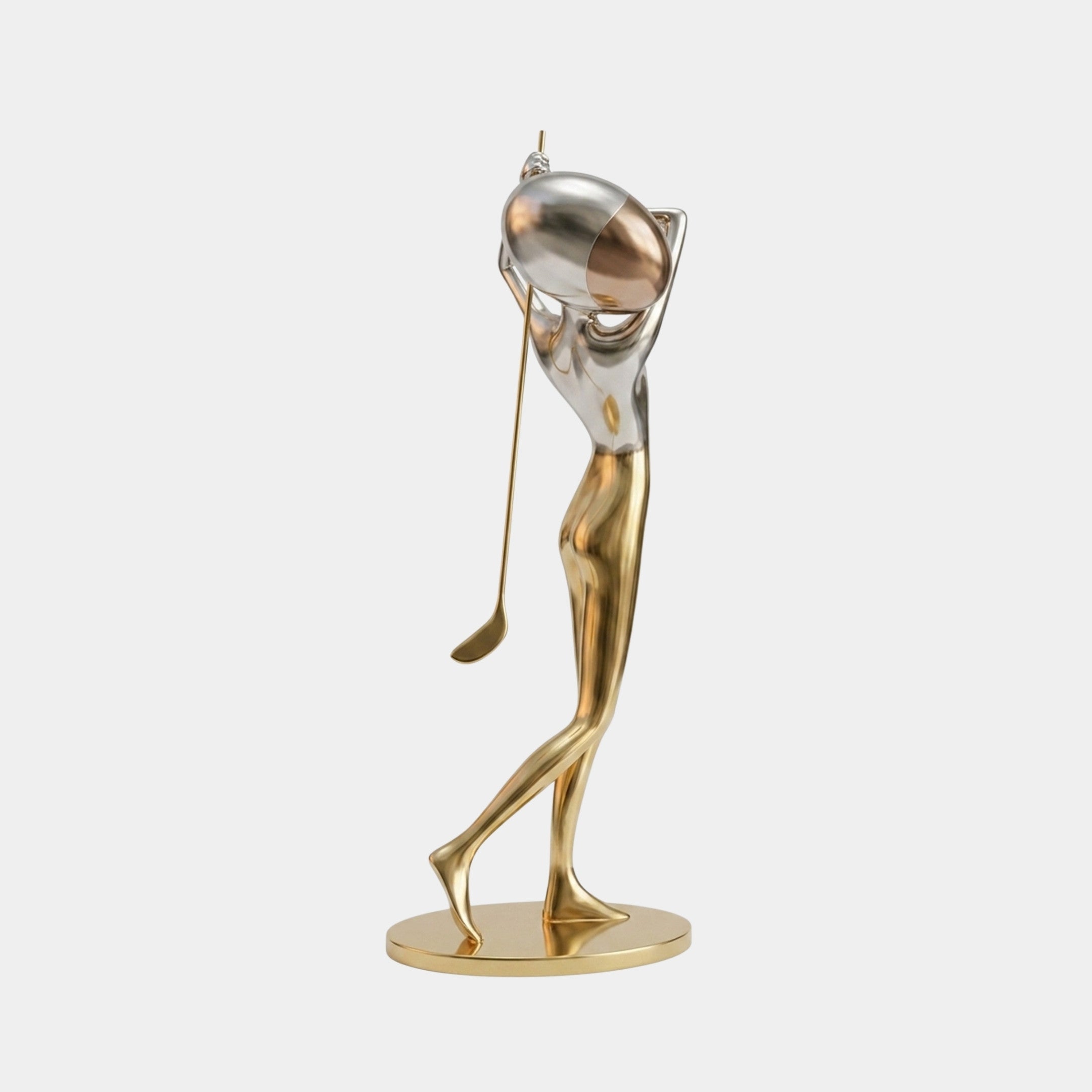 Hazeton Gold Golfer Sculpture - 184cm