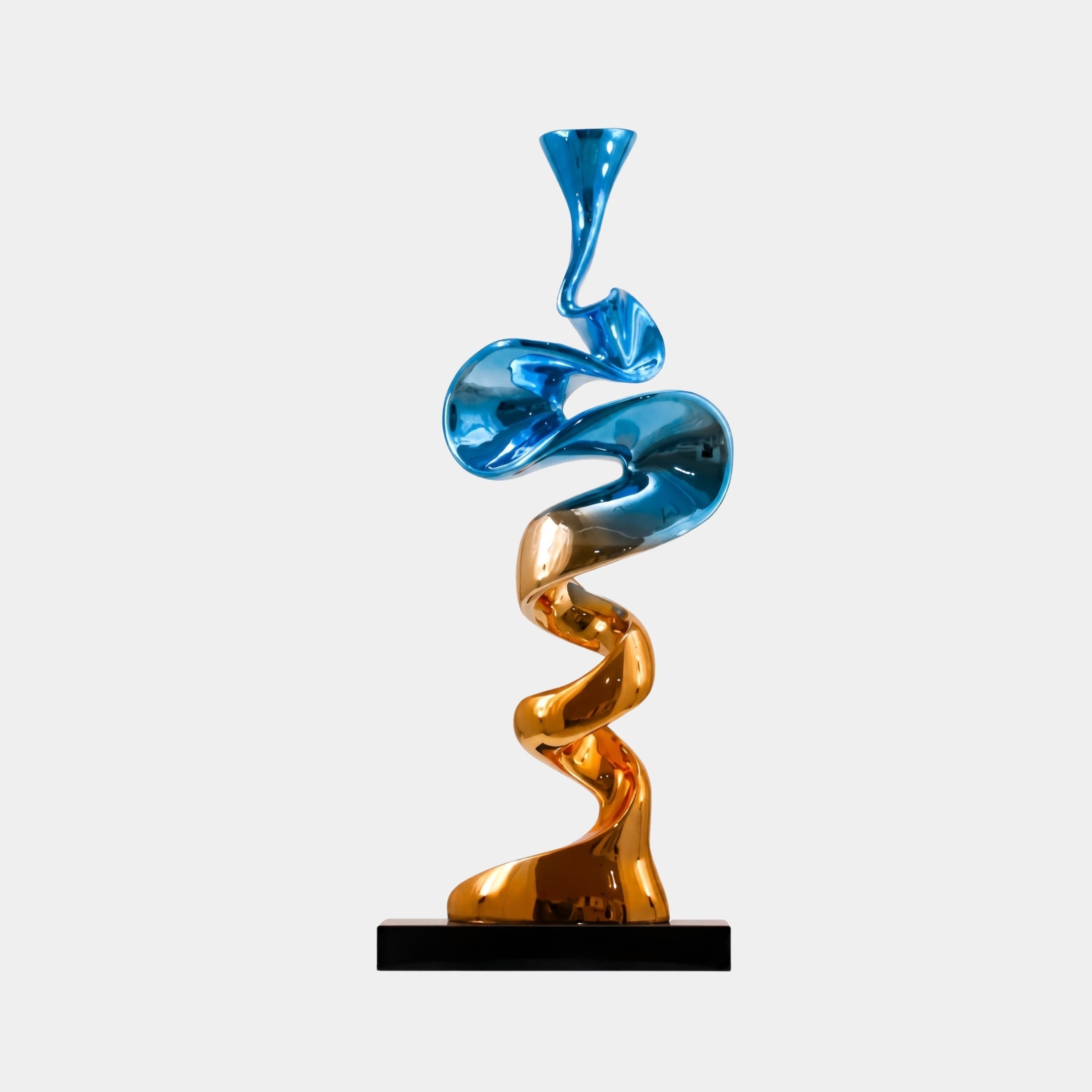 Hazefield Blue & Gold Abstract Sculpture - 130cm