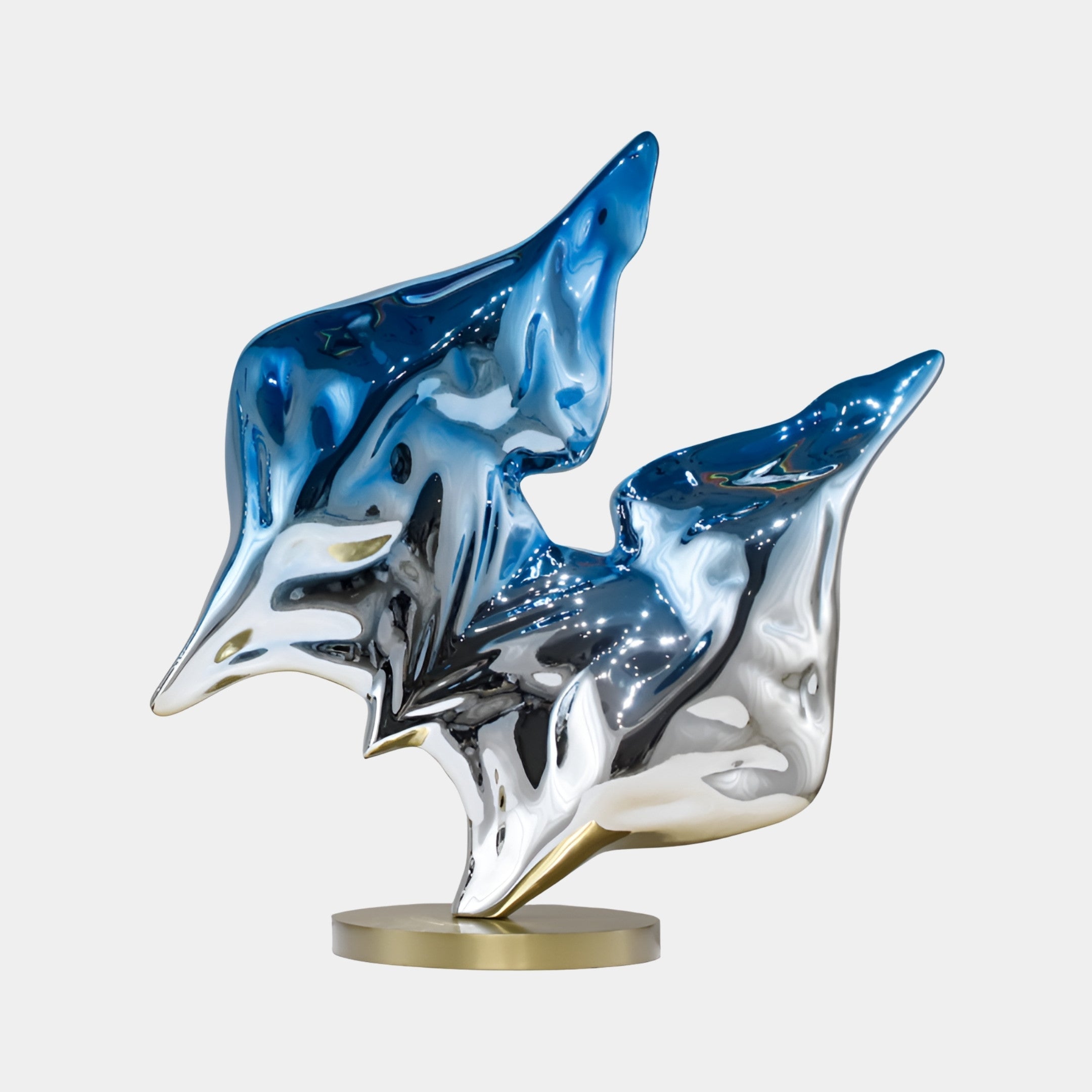 Hazethorpe Blue & Silver Abstract Sculpture - 72cm