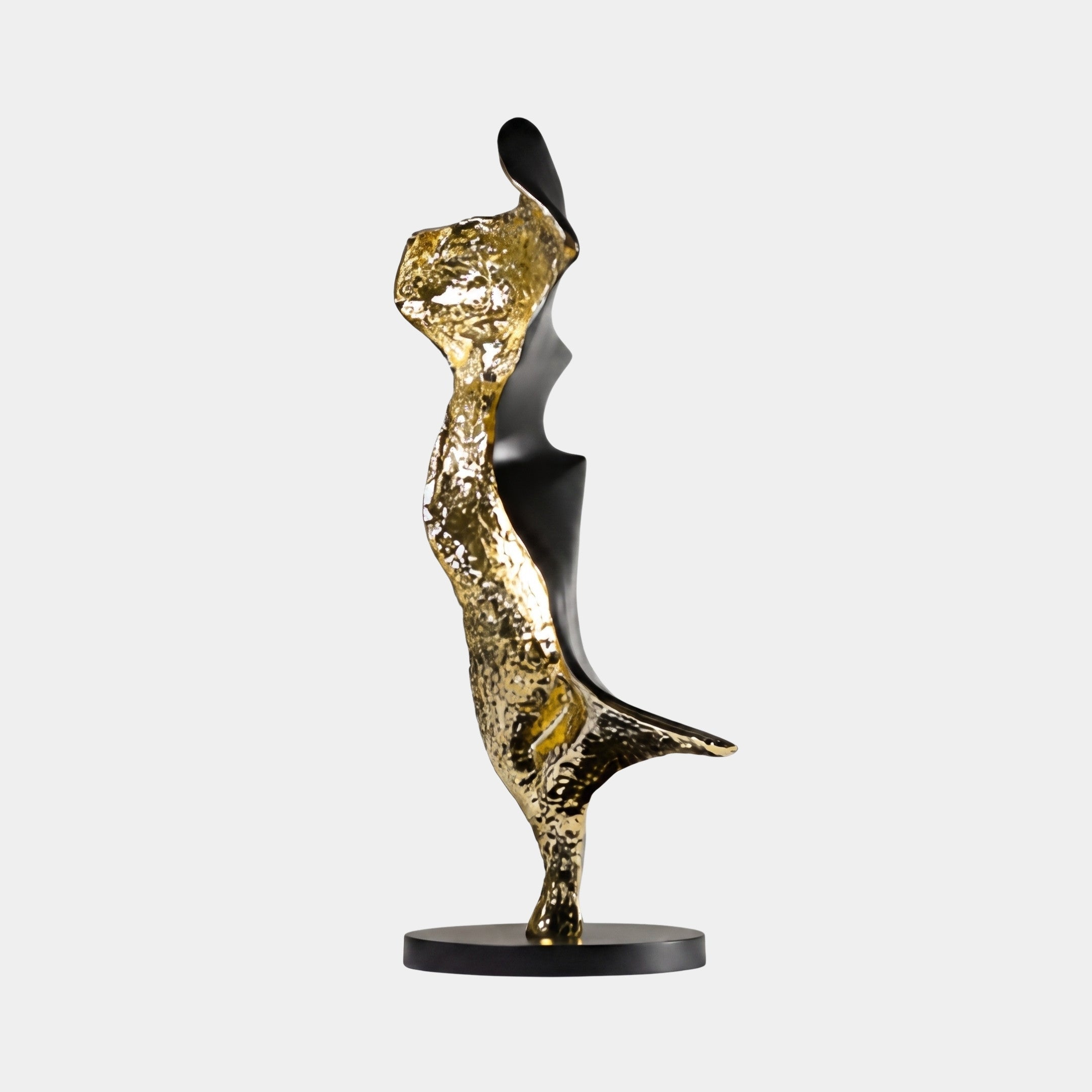 Hazecote Gold & Black Abstract Sculpture - 82cm