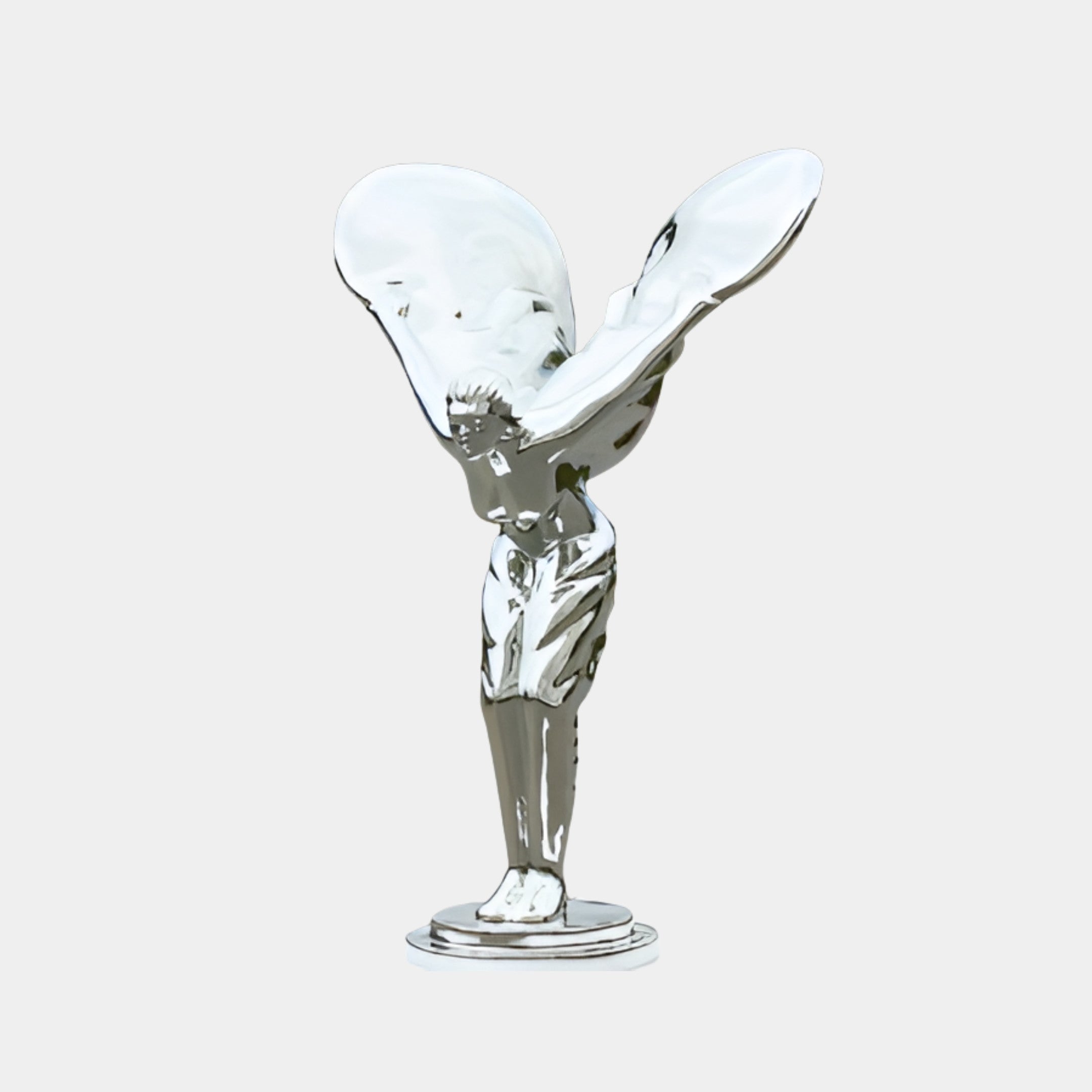 Hazebeck Silver Winged Figure Sculpture - 160cm