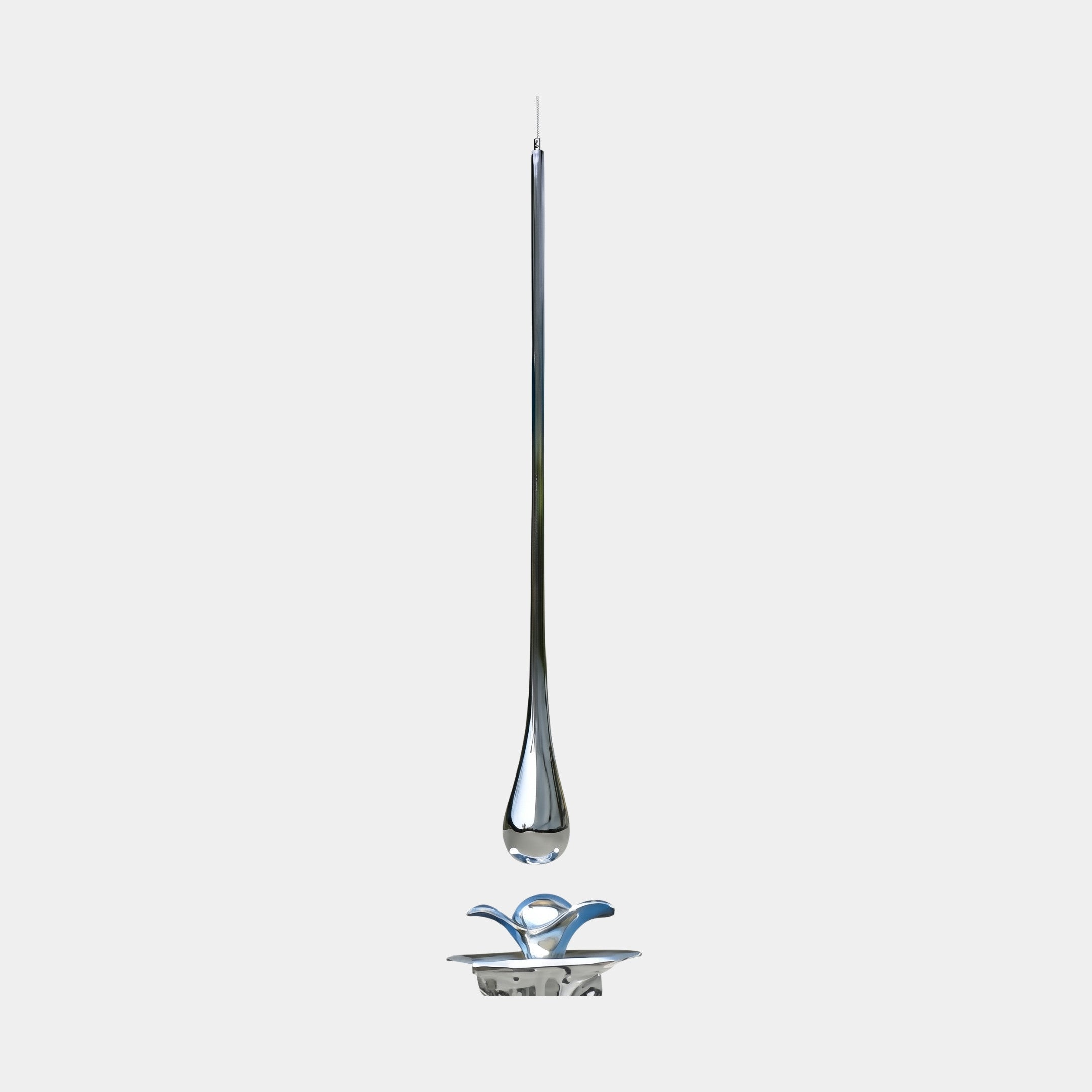 Hazegate Silver Abstract Sculpture - 174cm