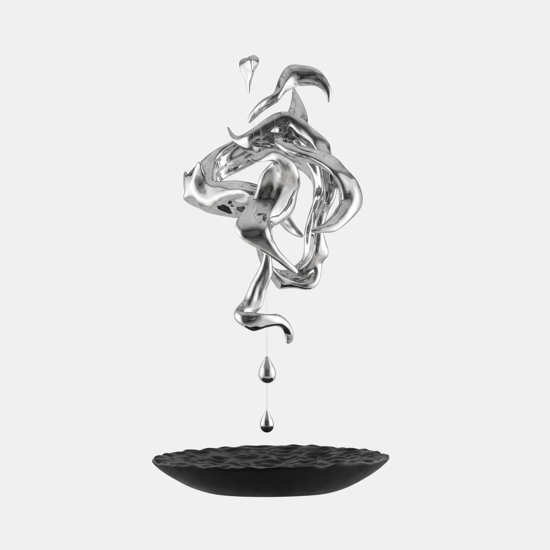 Ridvale Silver Abstract Sculpture - 250cm