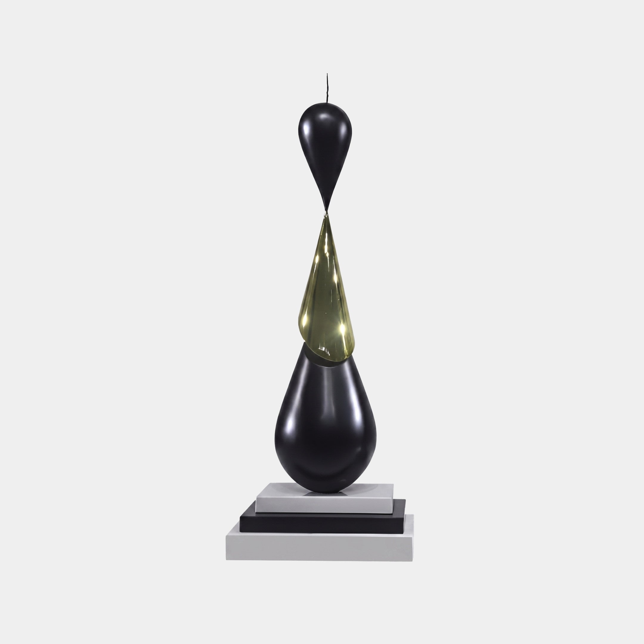 Ravenbrook Black & Green Water Drop Sculpture - 155cm