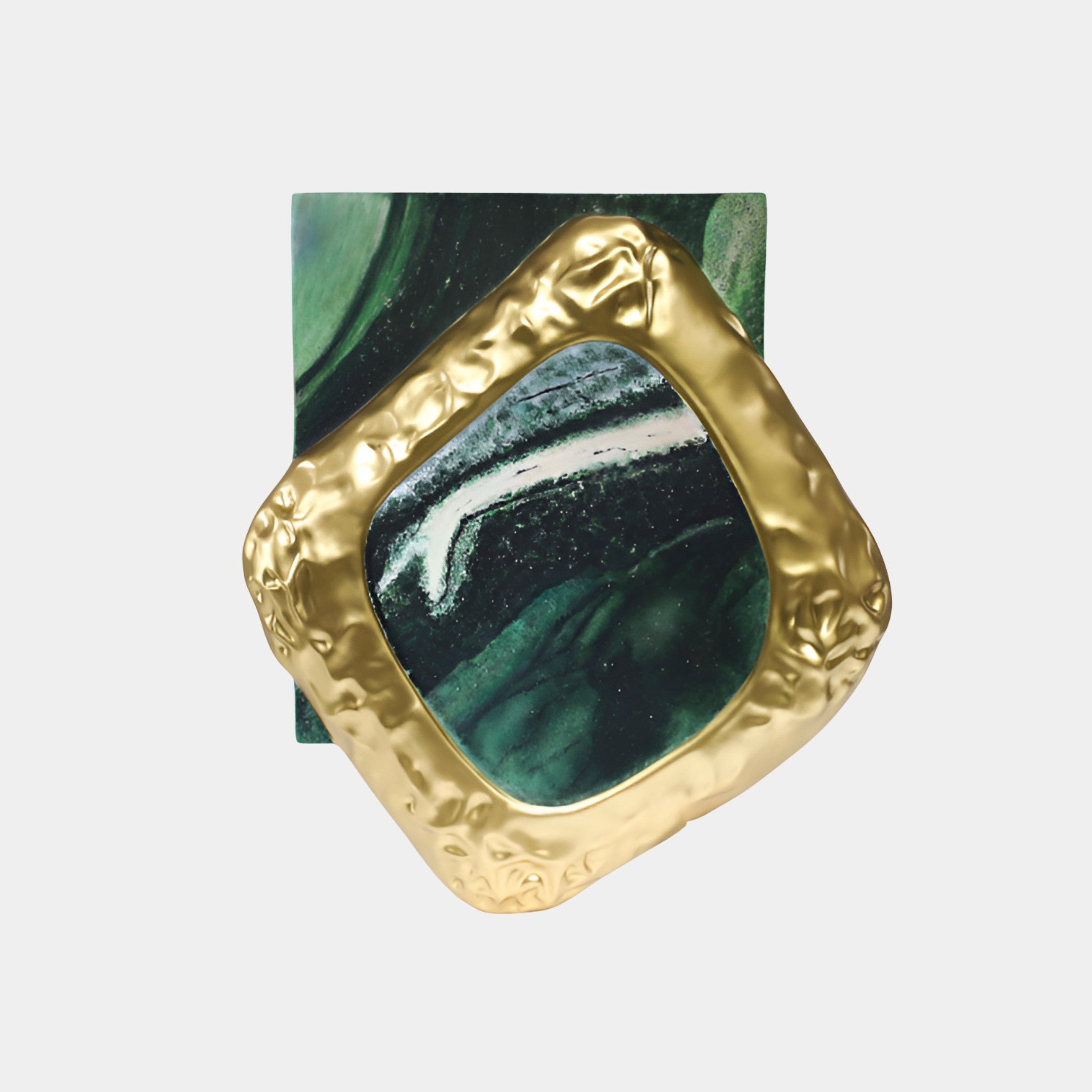 Ridham Gold & Green Abstract Wall Art - 81cm