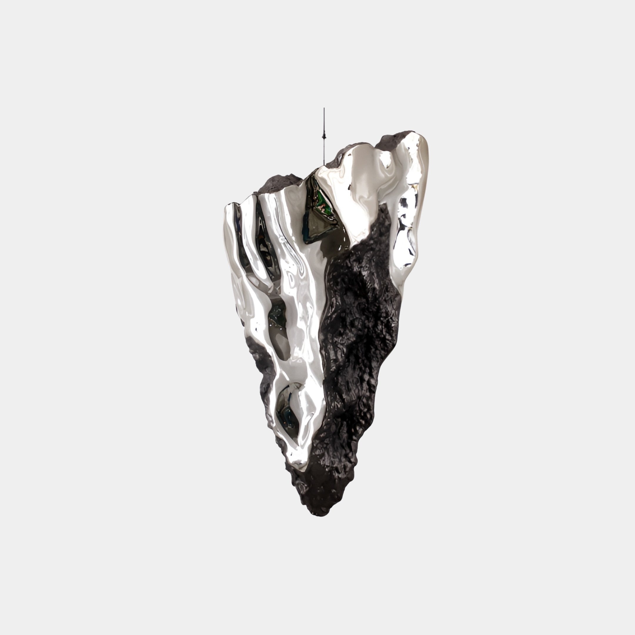 Ridgrove Silver & Black Rock Sculpture - 37cm