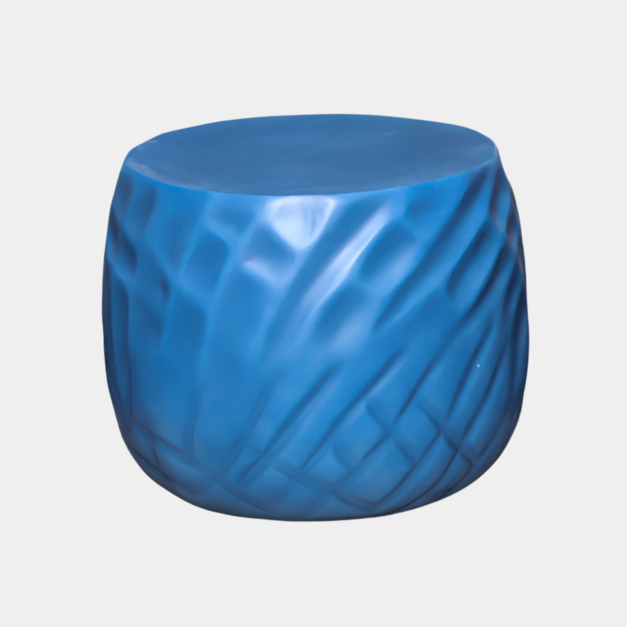 Hazehope Blue Faceted Stool - 45cm