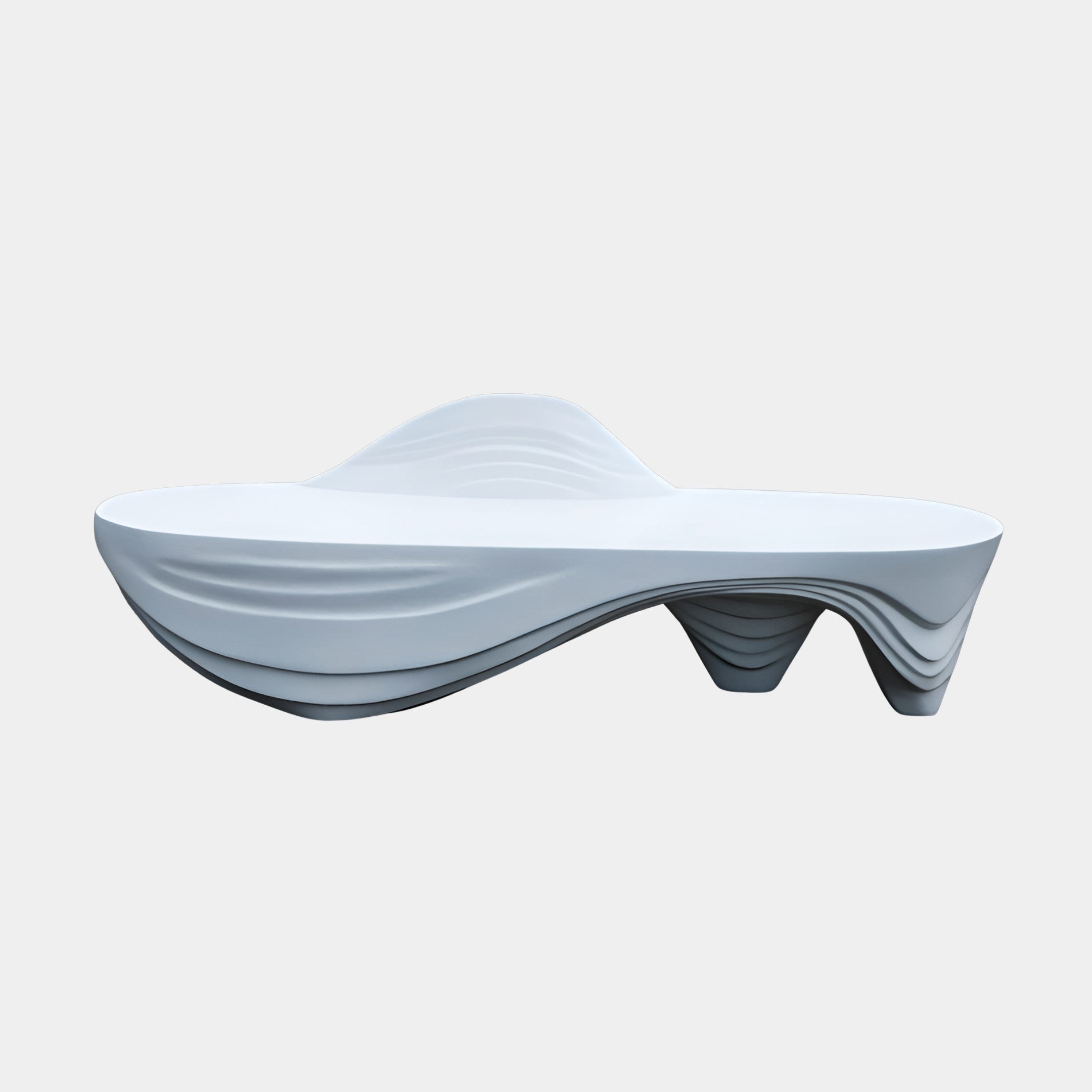 Holthall White & Grey Wavy Bench - 200cm
