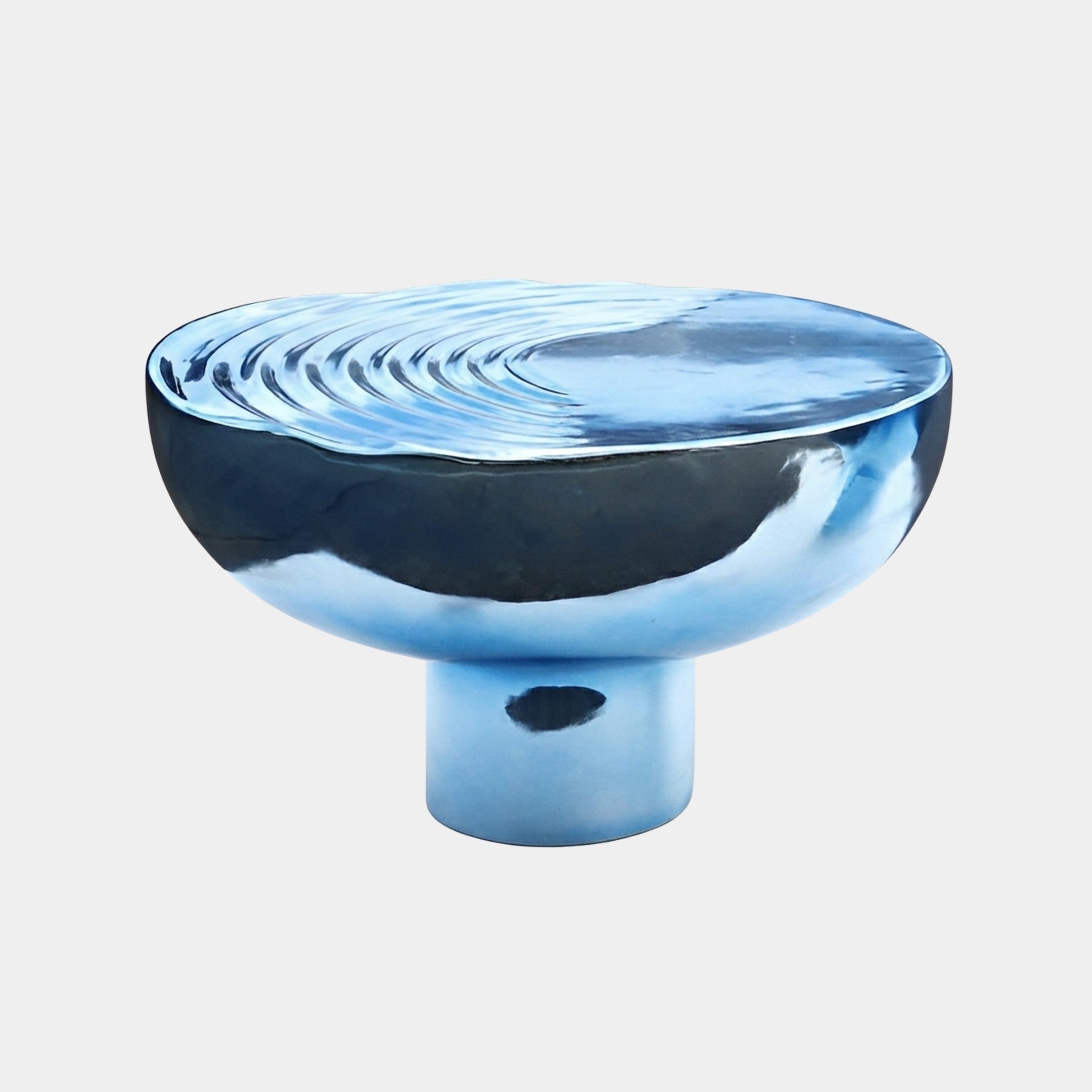 Kelleigh Blue & Silver Side Table - 80cm