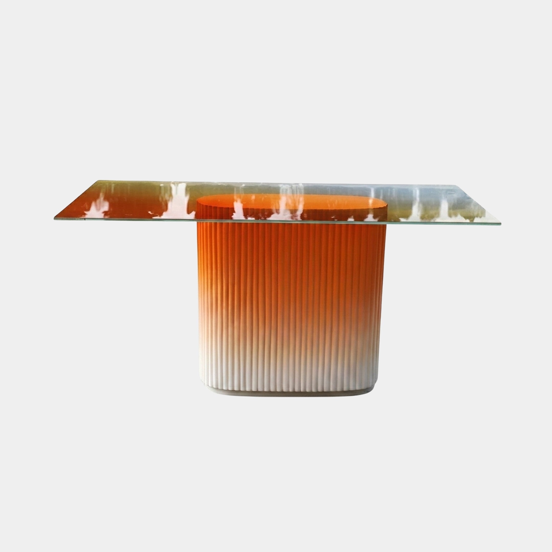 Kelshaw Orange & Copper Drum Side Table - 150cm