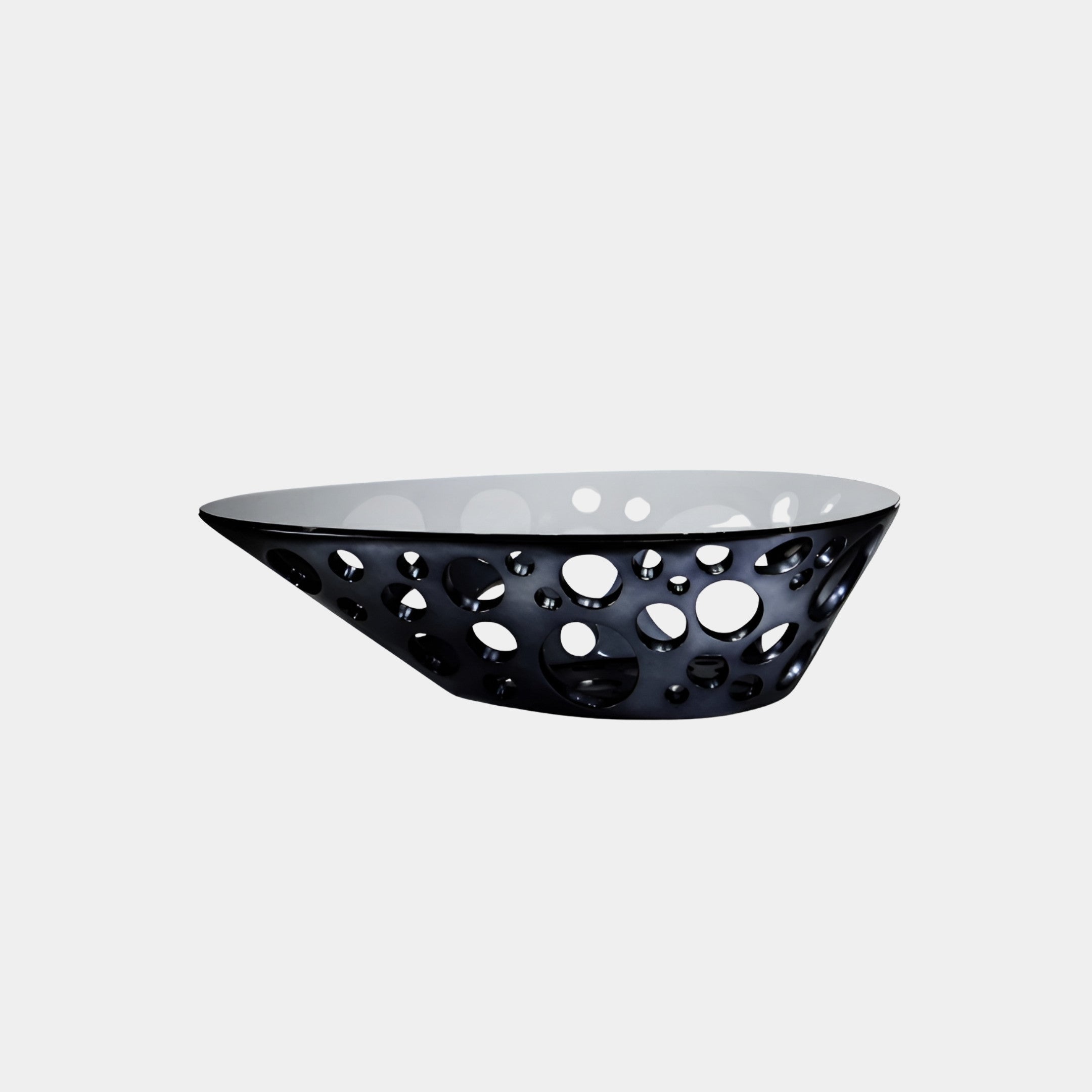 Langborough Black Oval Coffee Table - 95cm
