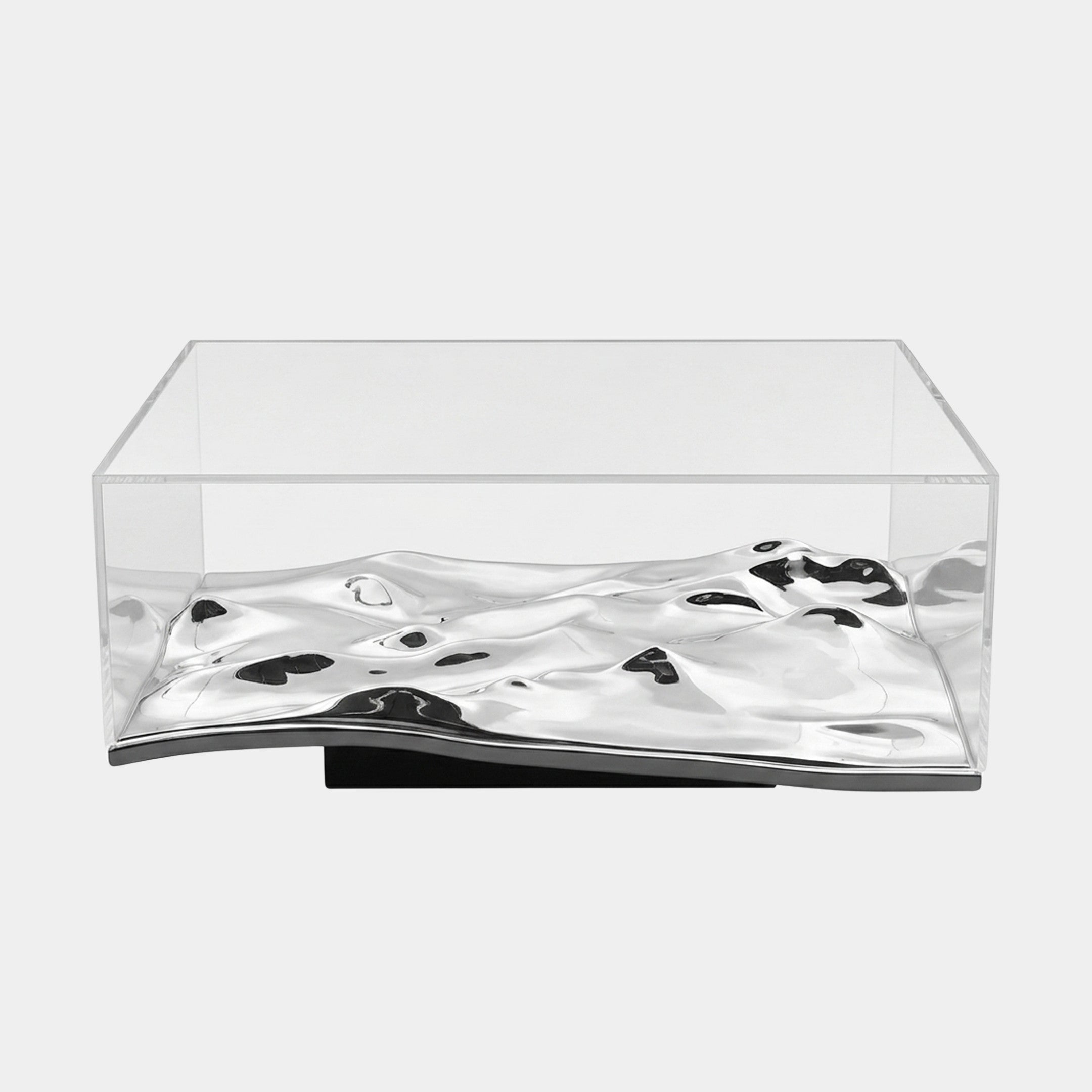 Marlow Silver Wavy Coffee Table - 110cm