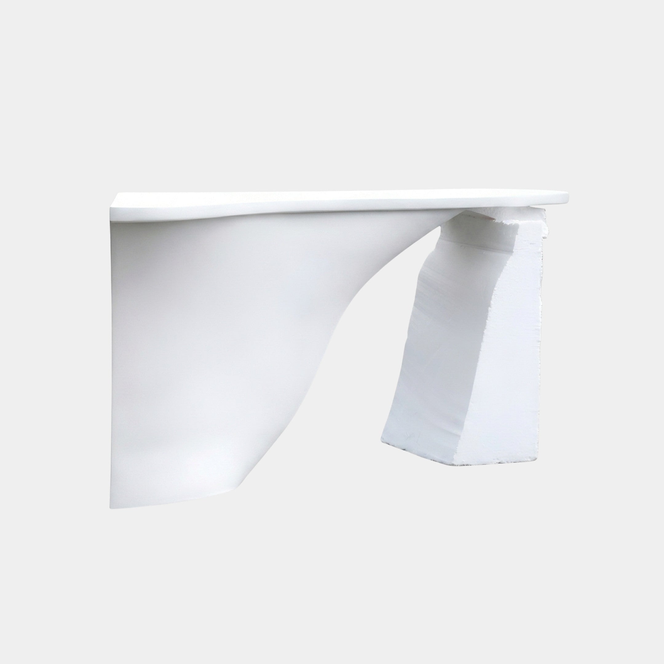 Marstow White Angular Side Table - 166cm