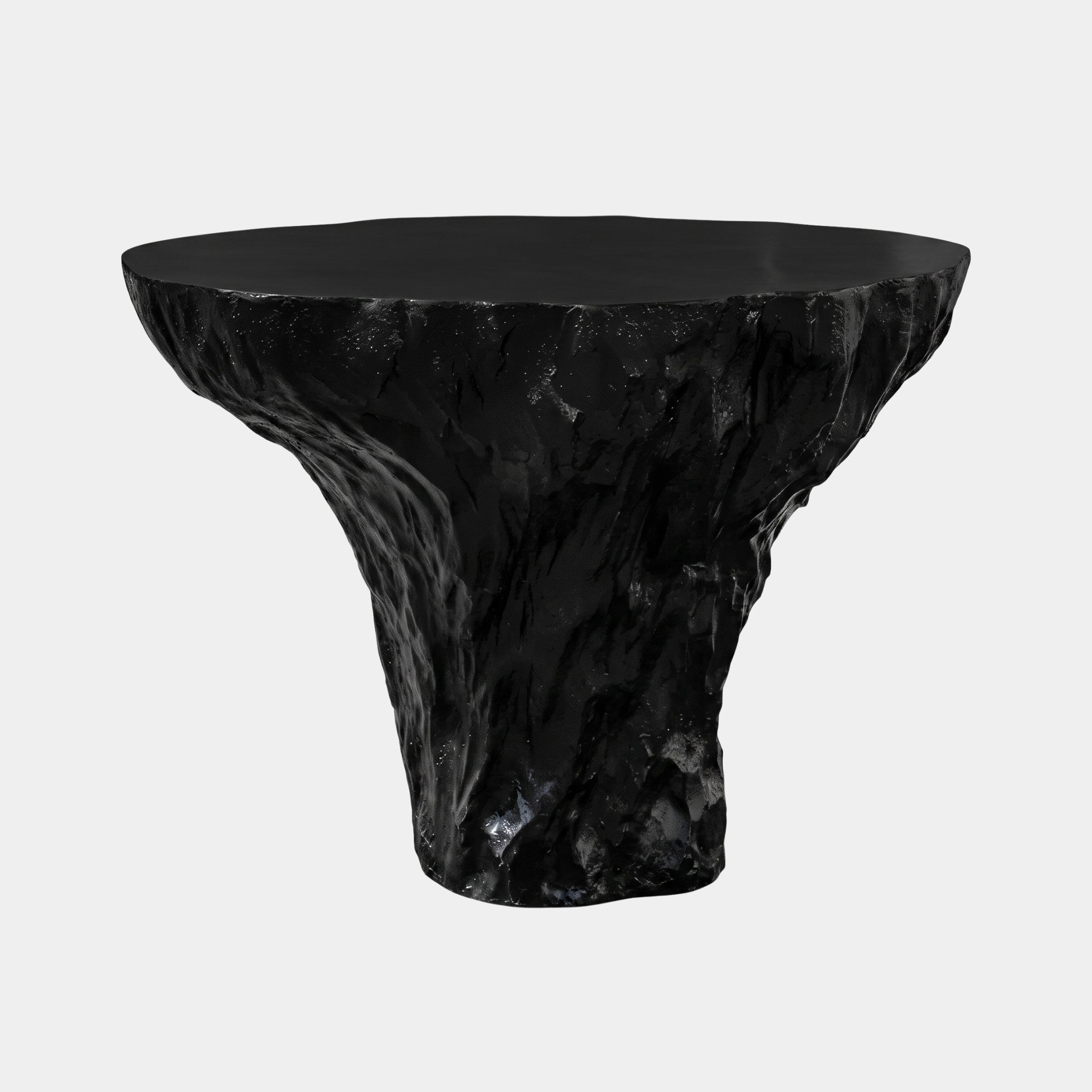 Melfold Black Pedestal Side Table - 120cm