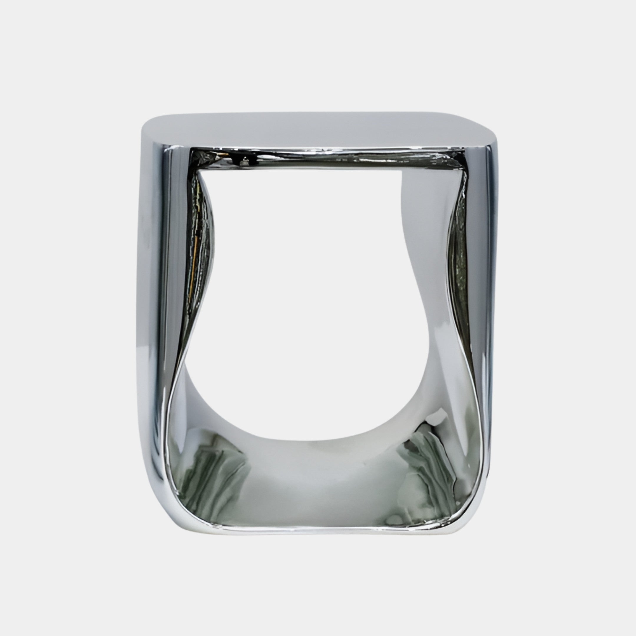 Melshaw Silver Folded Stool - 34cm