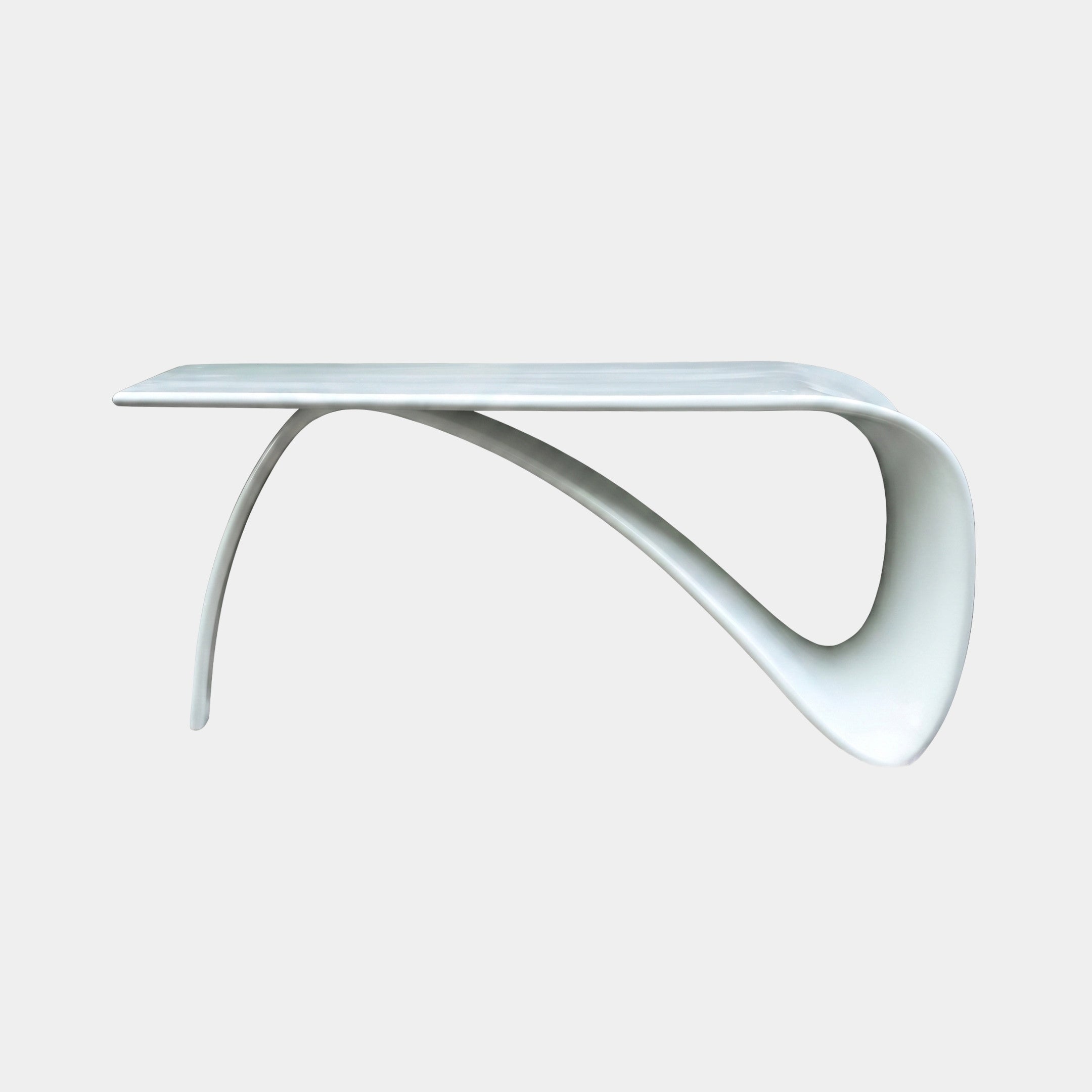 Norcliffe White Curved Console Table - 160cm