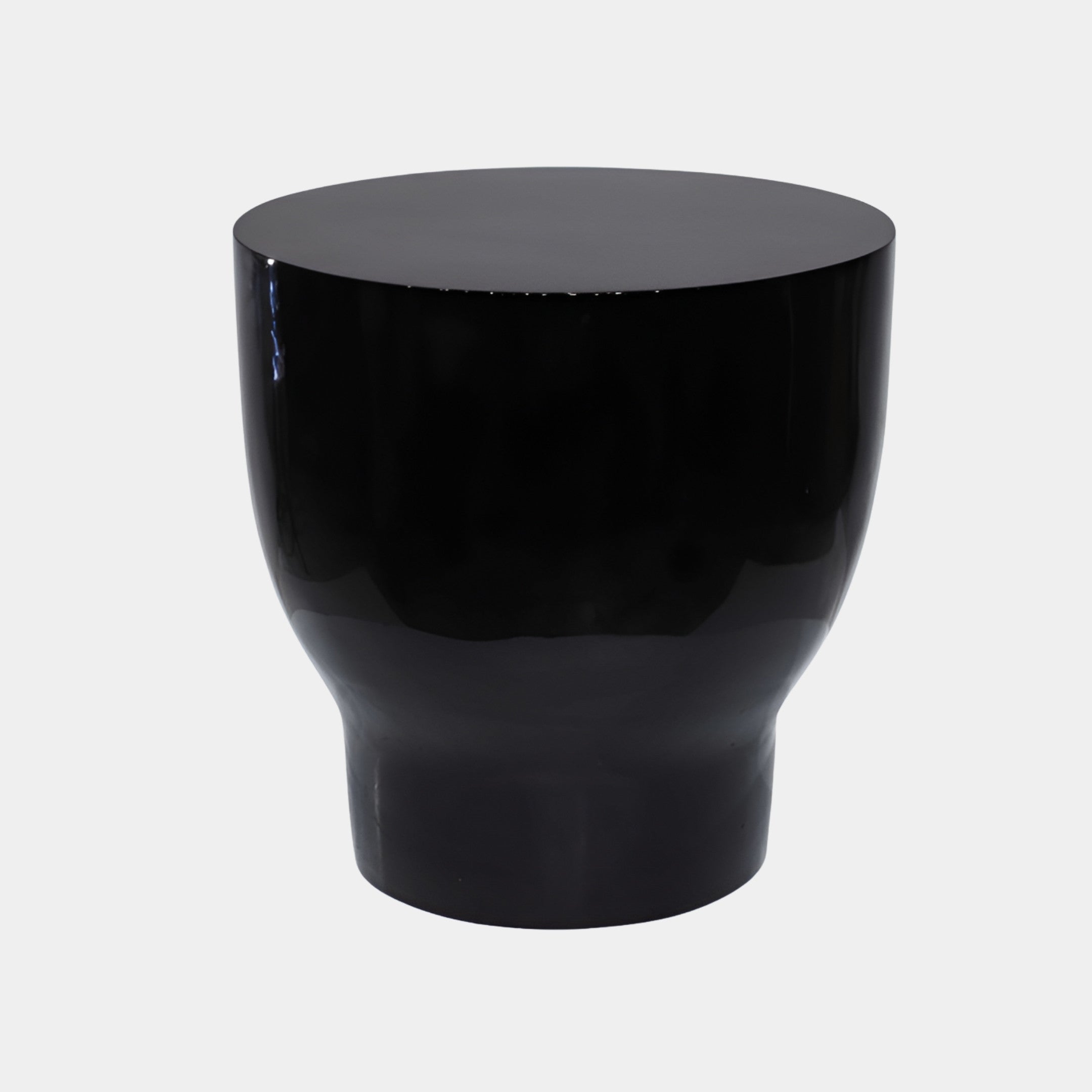 Norhall Black Drum Side Table - 45cm