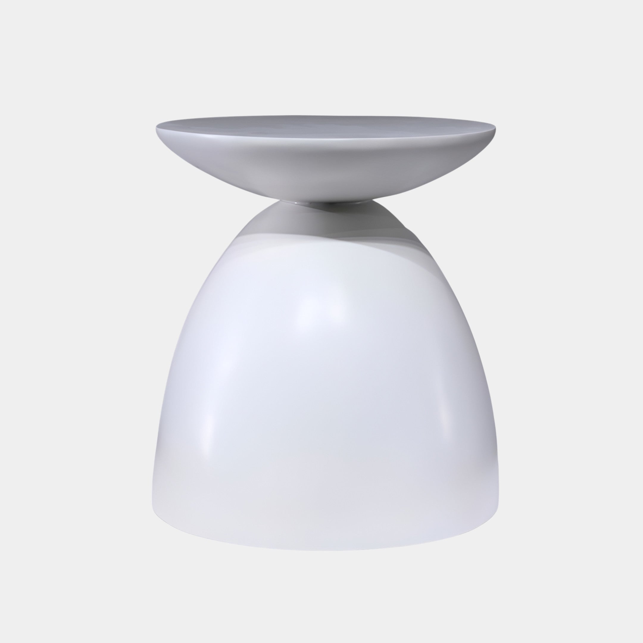 Norbrook White Pedestal Side Table - 45cm