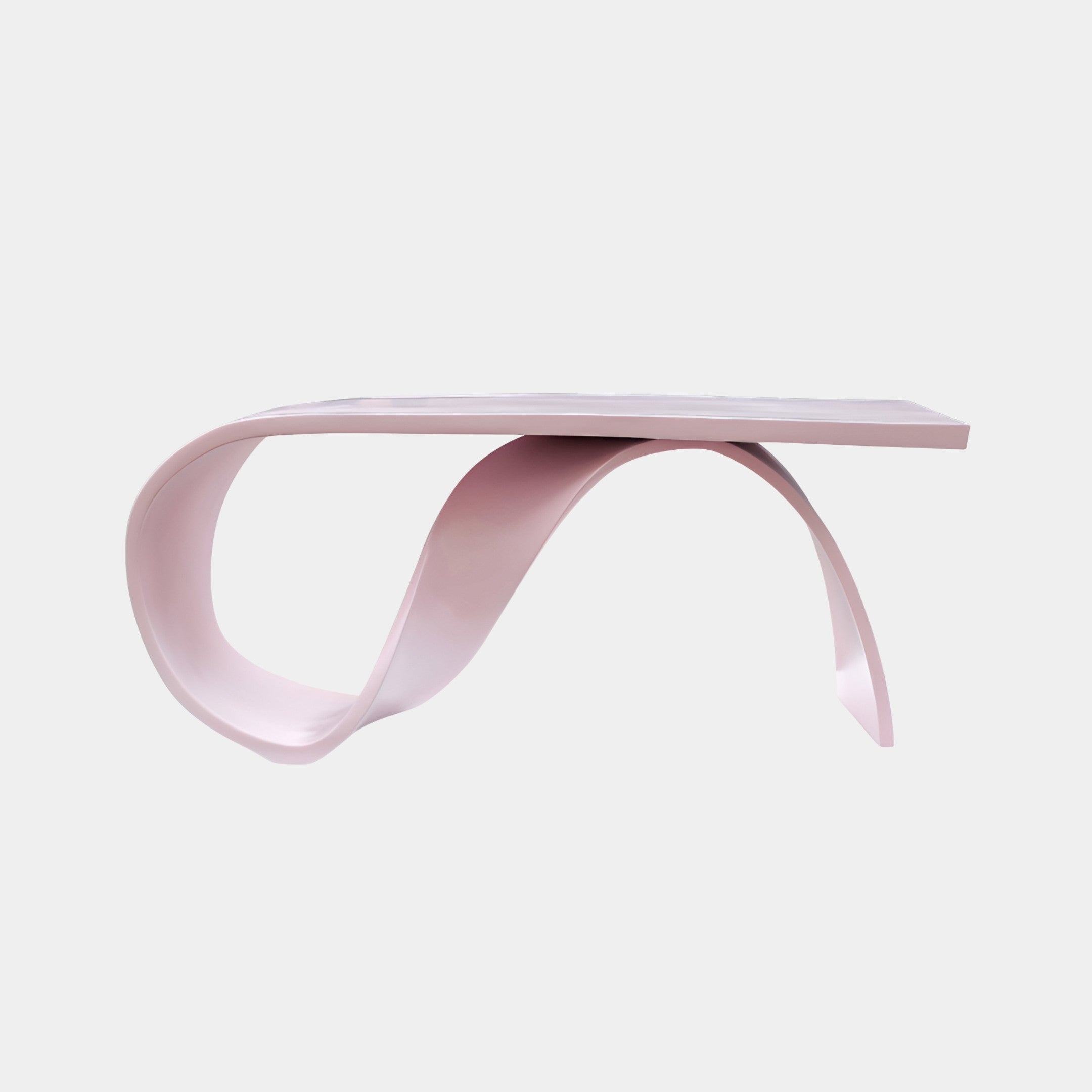 Oakmarsh Pink Curved Console Table - 180cm
