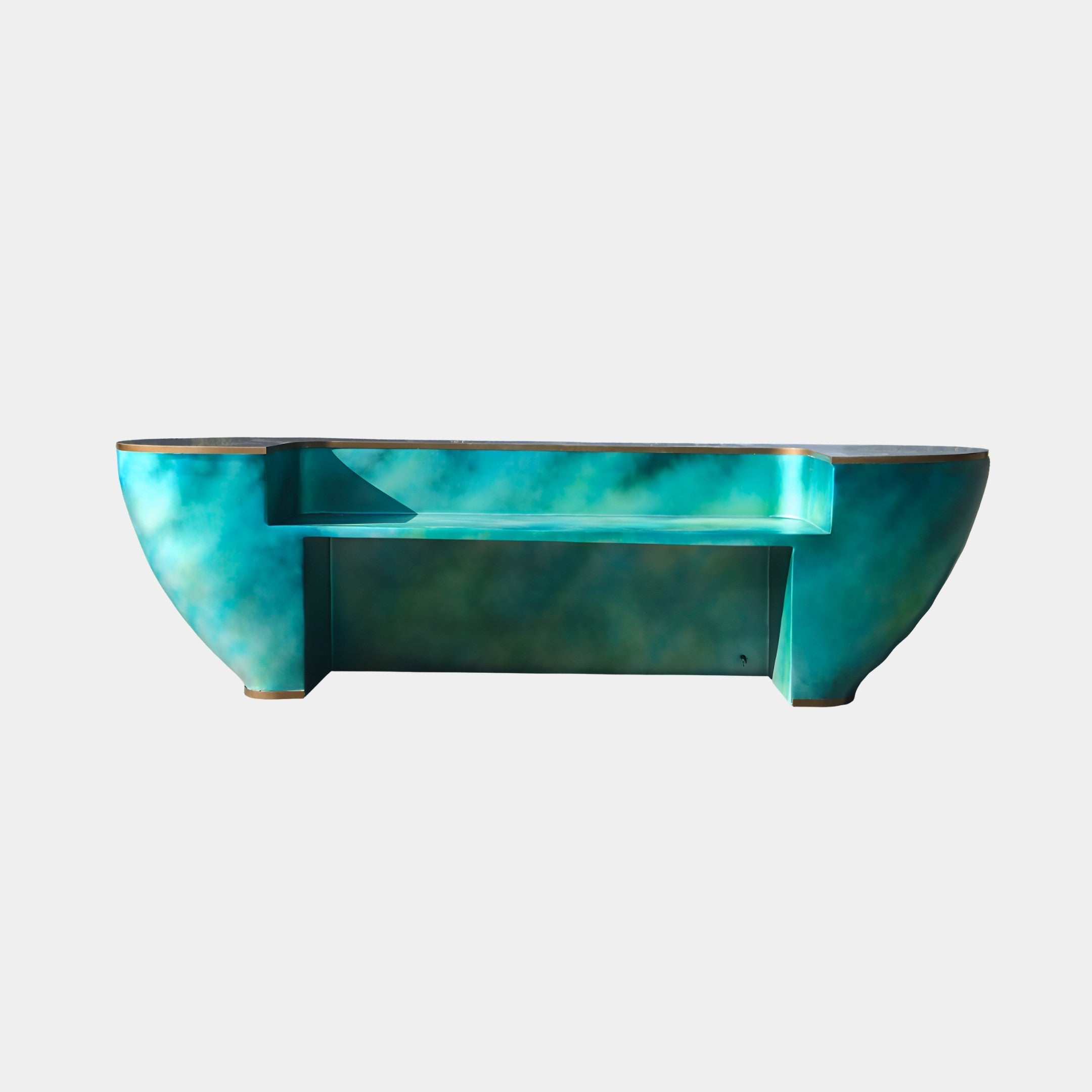 Oakstone Green Angular Coffee Table - 380cm