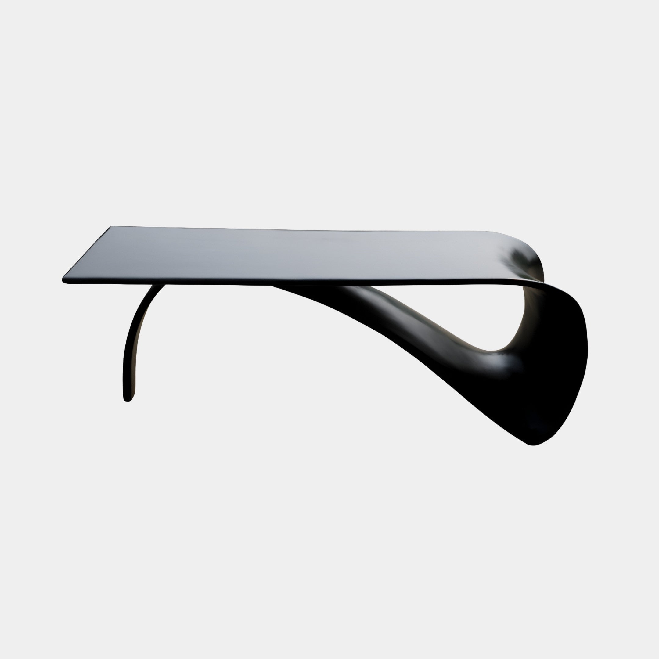 Penholme Black & White Curved Console Table - 220cm