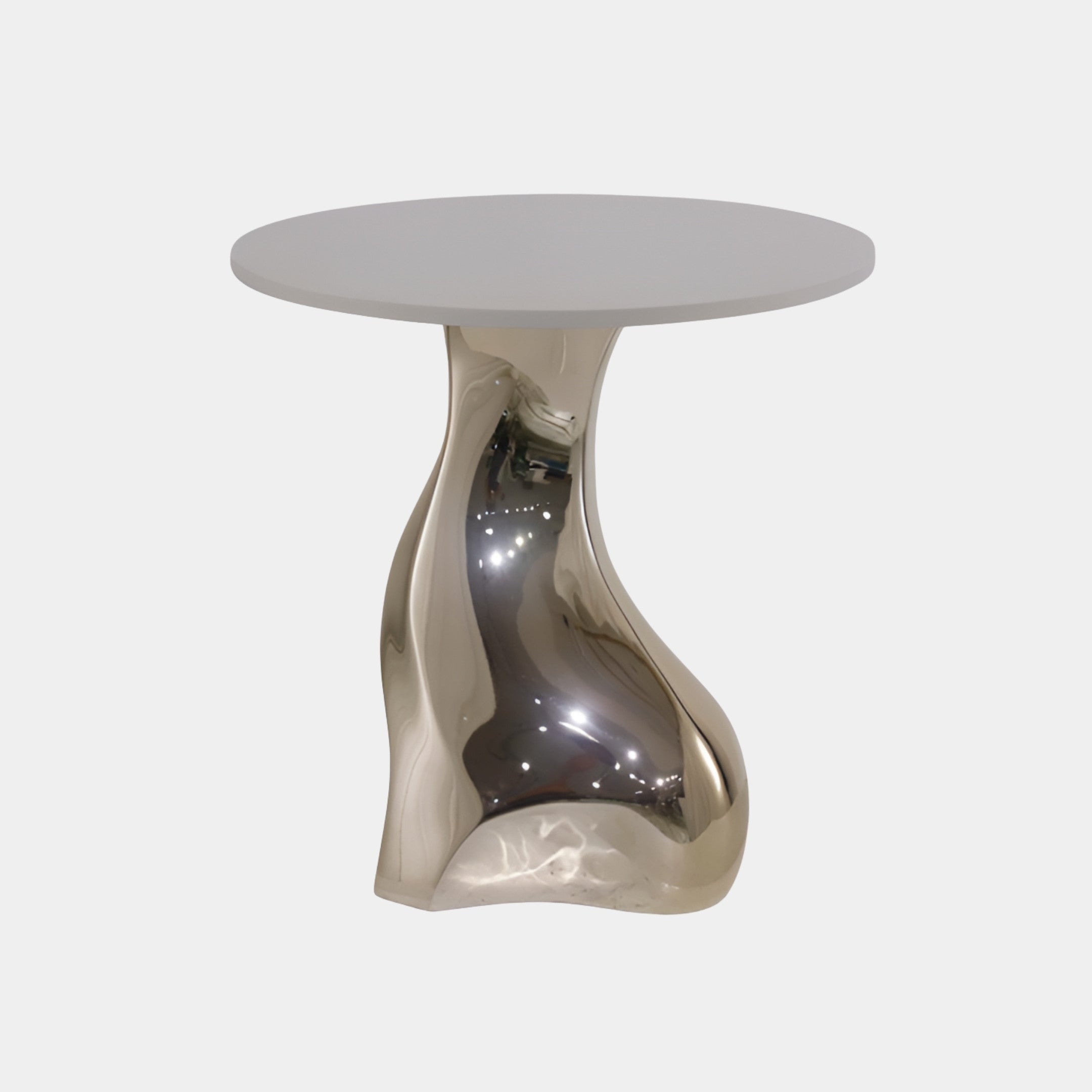 Penleigh Silver Pedestal Side Table - 52cm