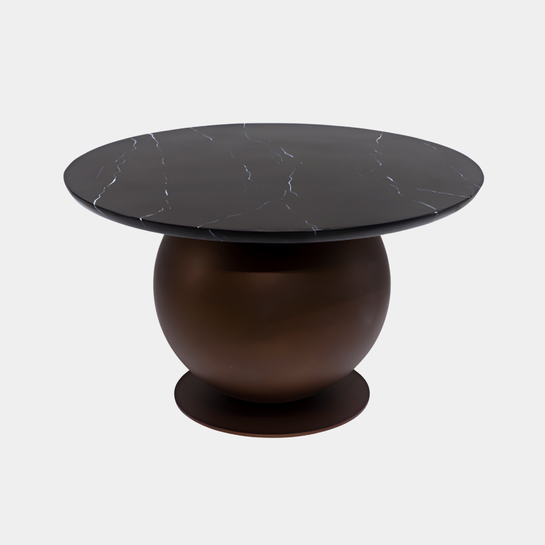 Penborough Black & Bronze Round Side Table - 100cm