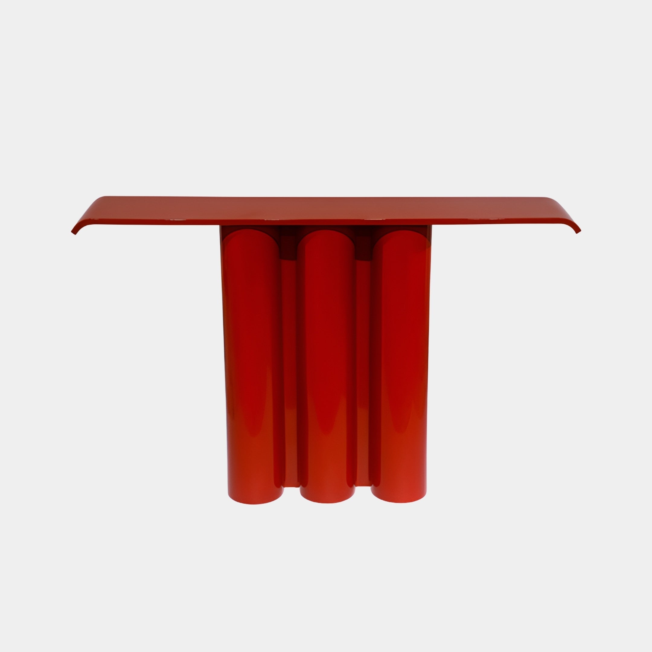 Penfold Red Curved Console Table - 160cm