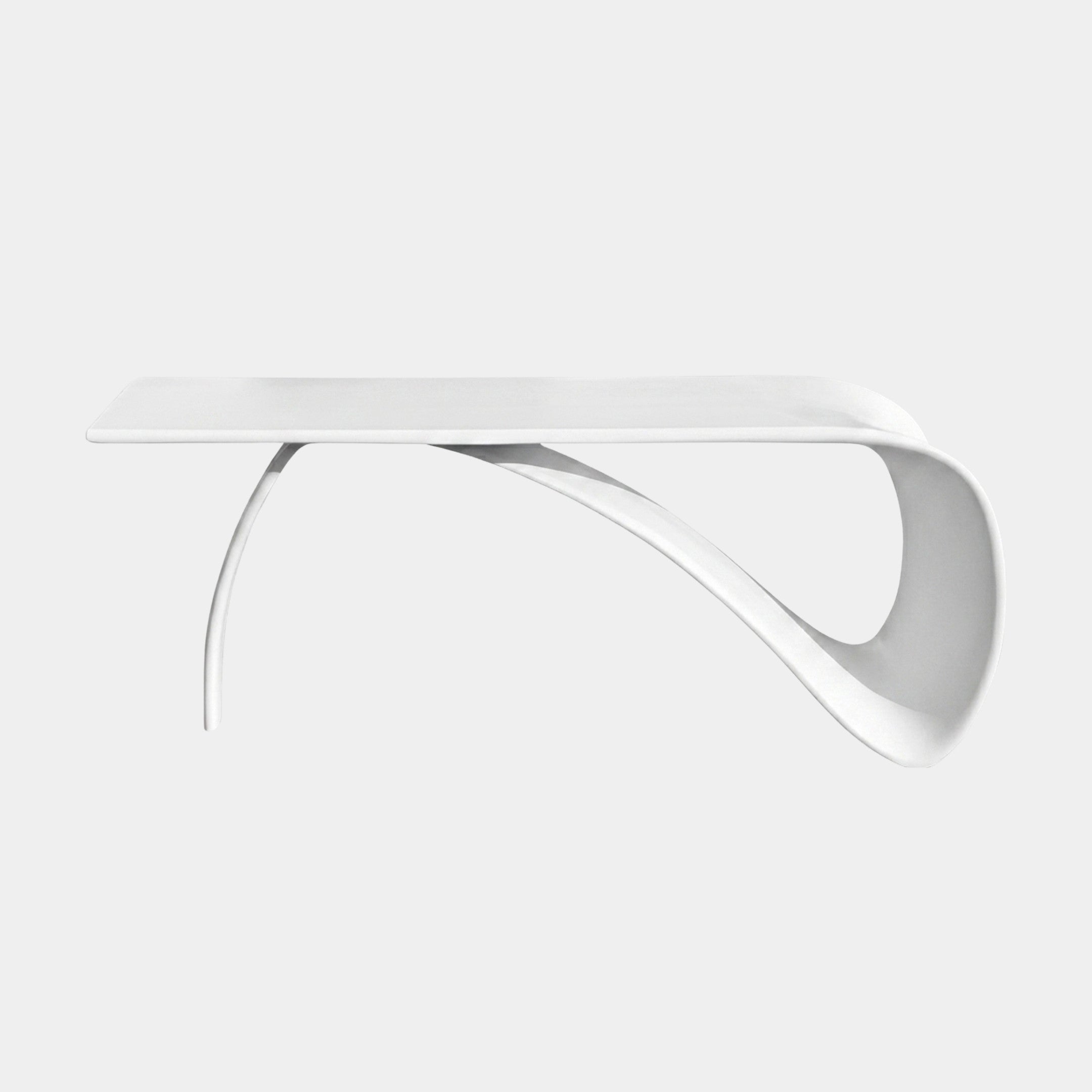 Ravencombe White & Gold Ribbon Console Table - 200cm