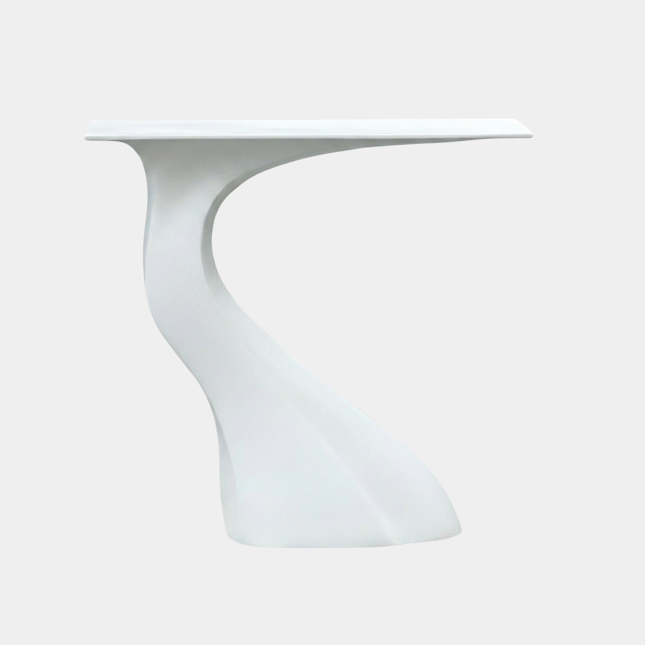 Ravendon White Curved Console Table - 90cm