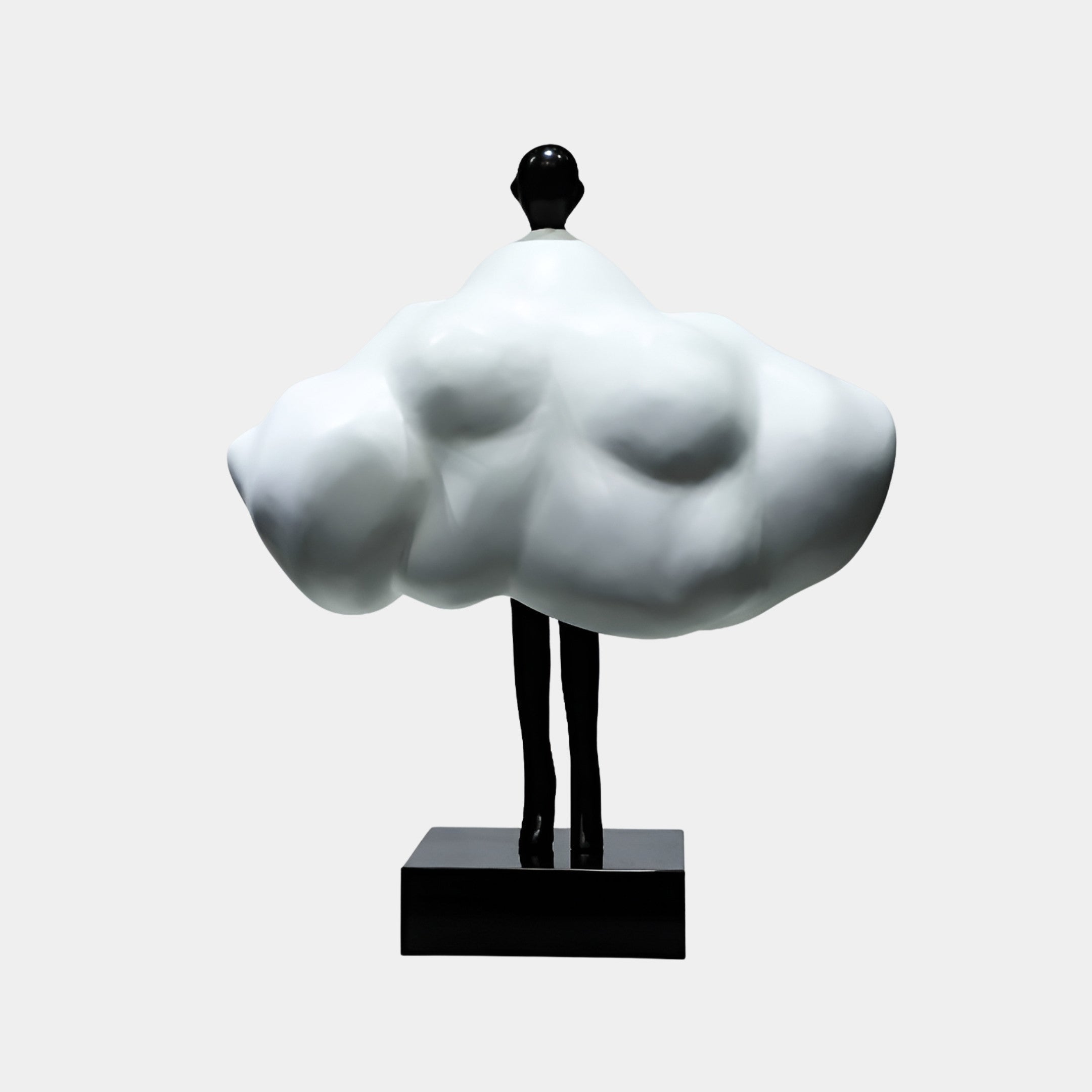 Ashbourne White & Gold Cloud Figure Sculpture - 95cm