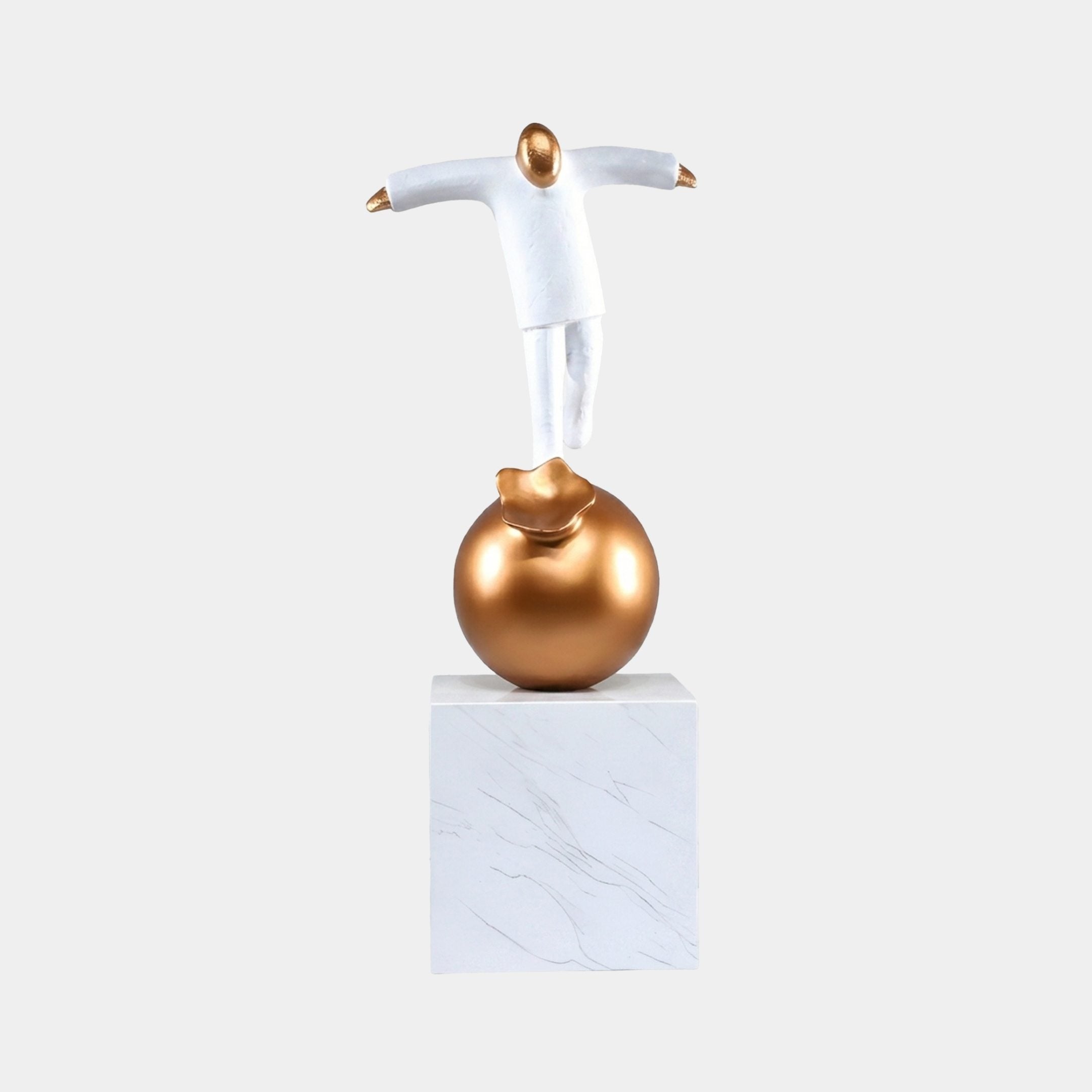 Ashdon White & Gold Figure Sculpture - 86cm