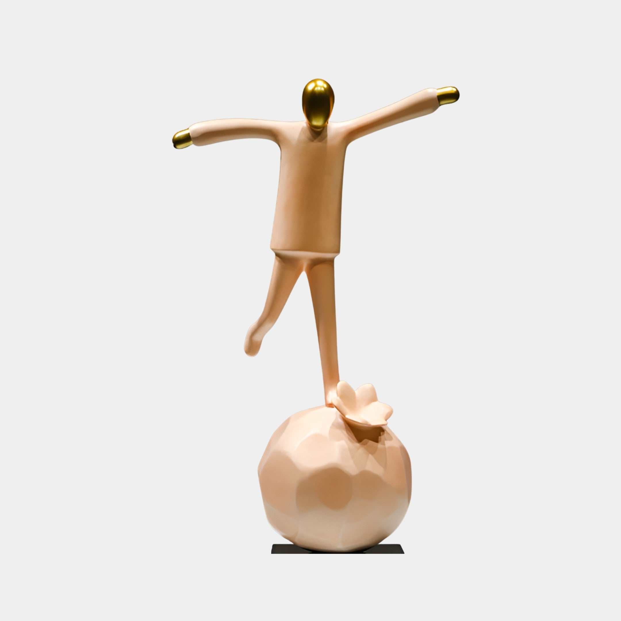 Ashdon Copper & Cream Figure Sculpture - 86cm