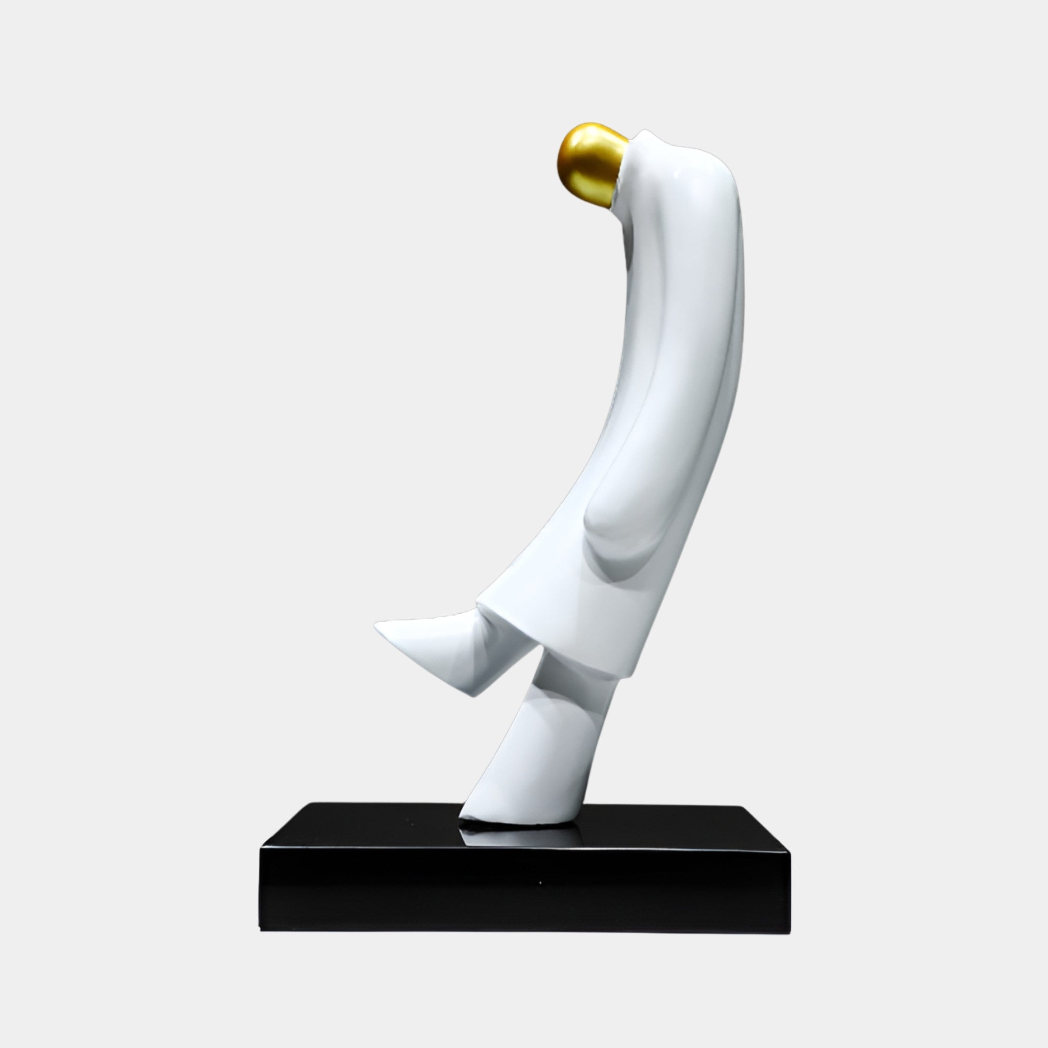 Ashstead White & Gold Flame Sculpture - 66cm
