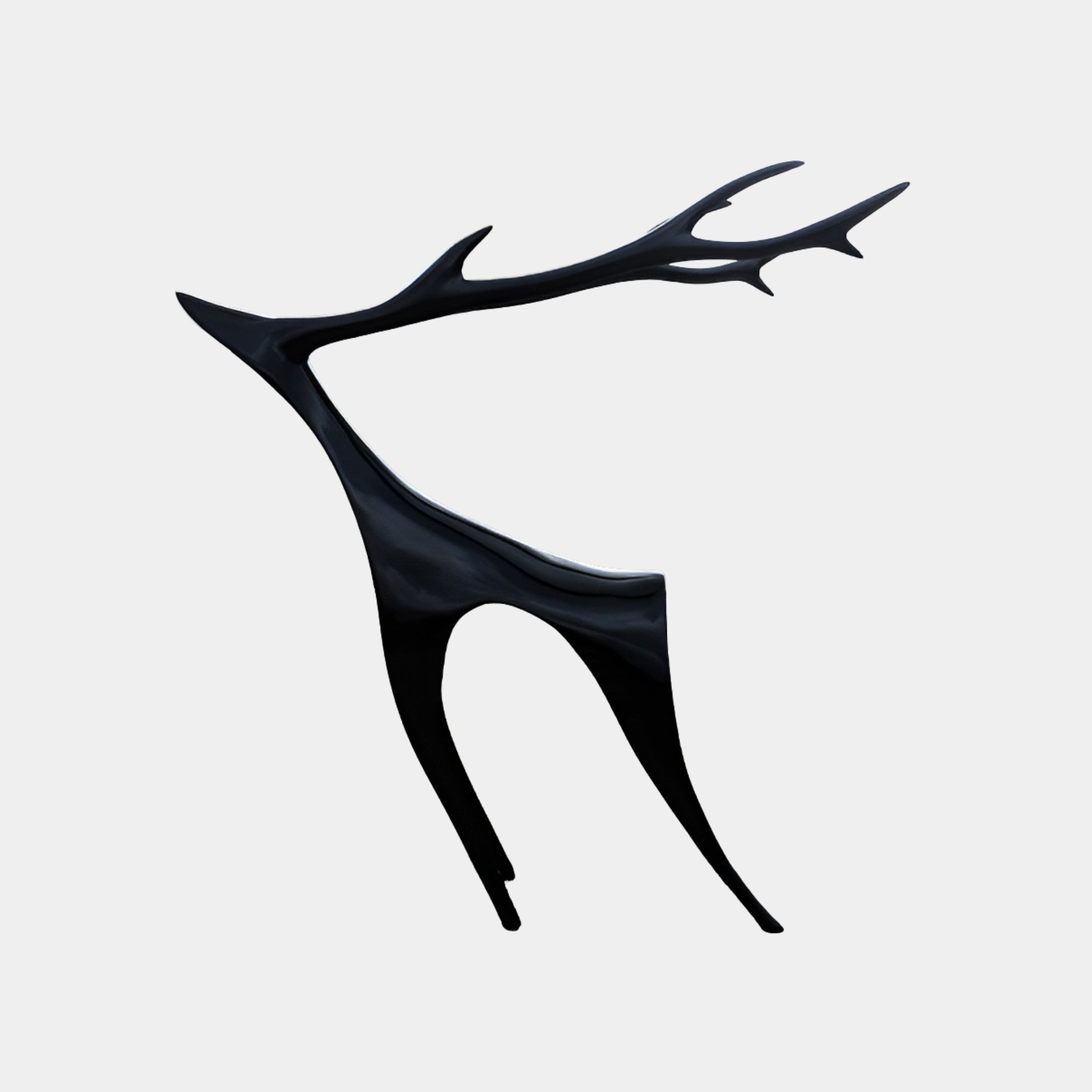 Ashwood Black Deer Sculpture - 155cm