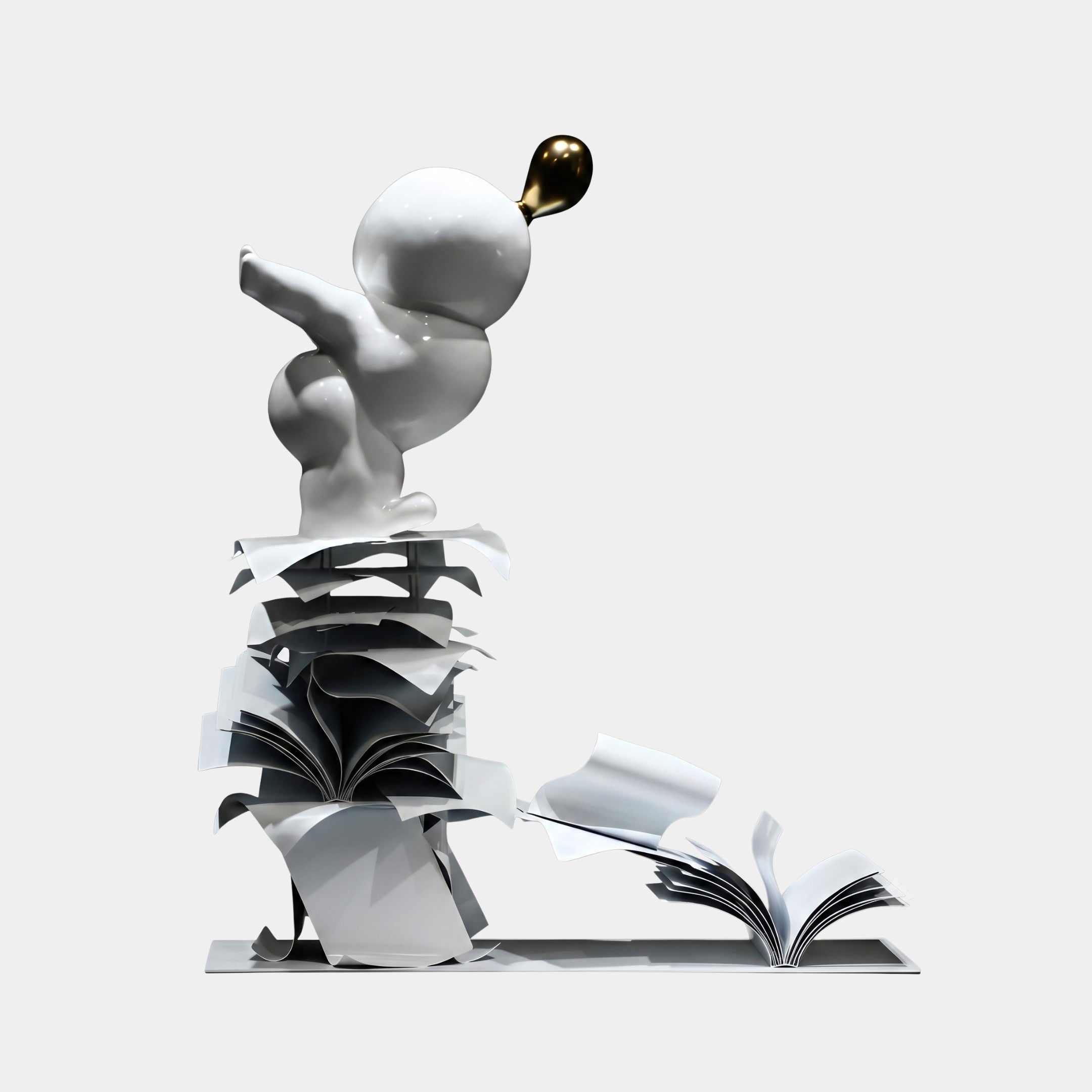 Bramworth Black & White Figures Sculpture - 117cm